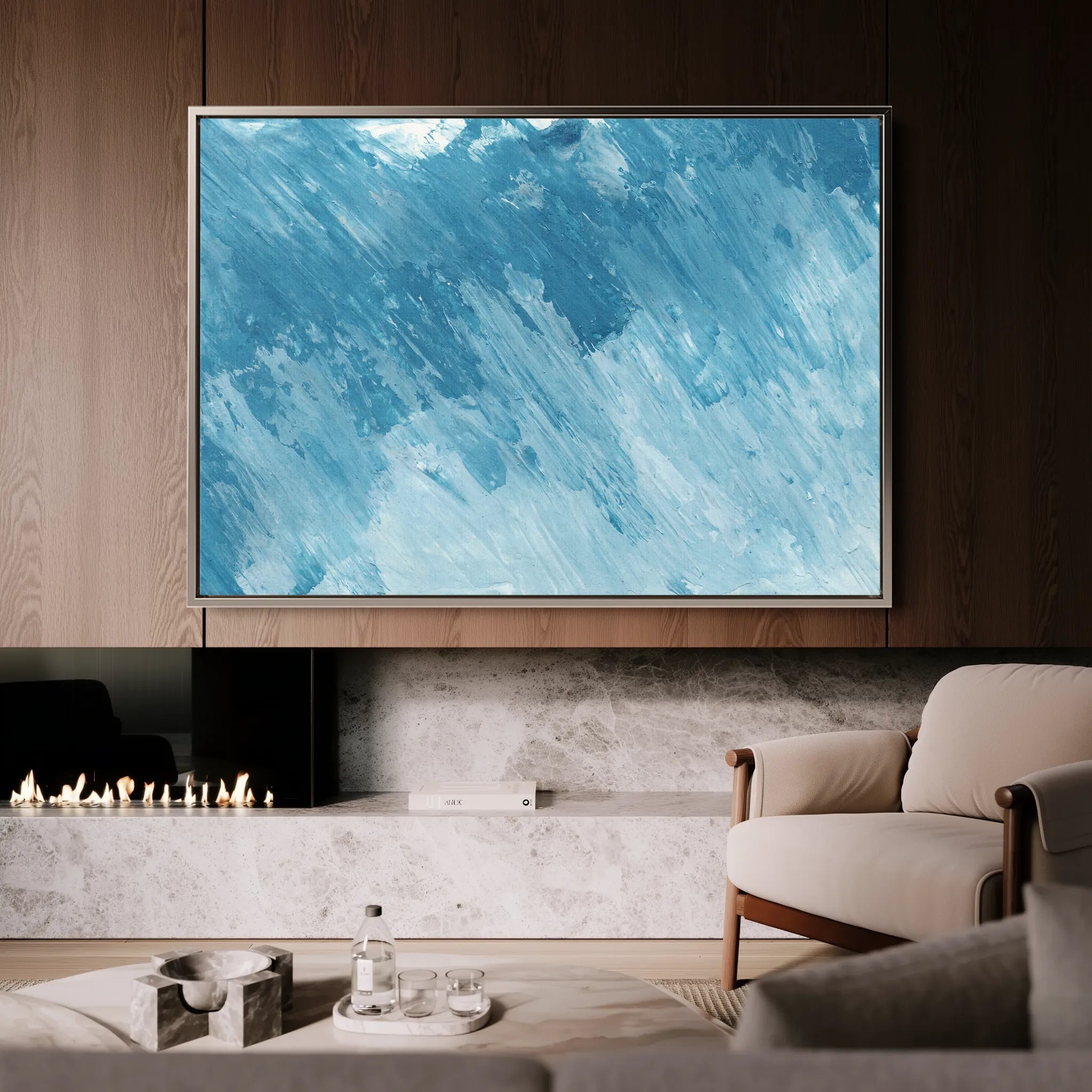 Abstract 071 Canvas Art 18" x 24" / 45 x 60 cm / Black