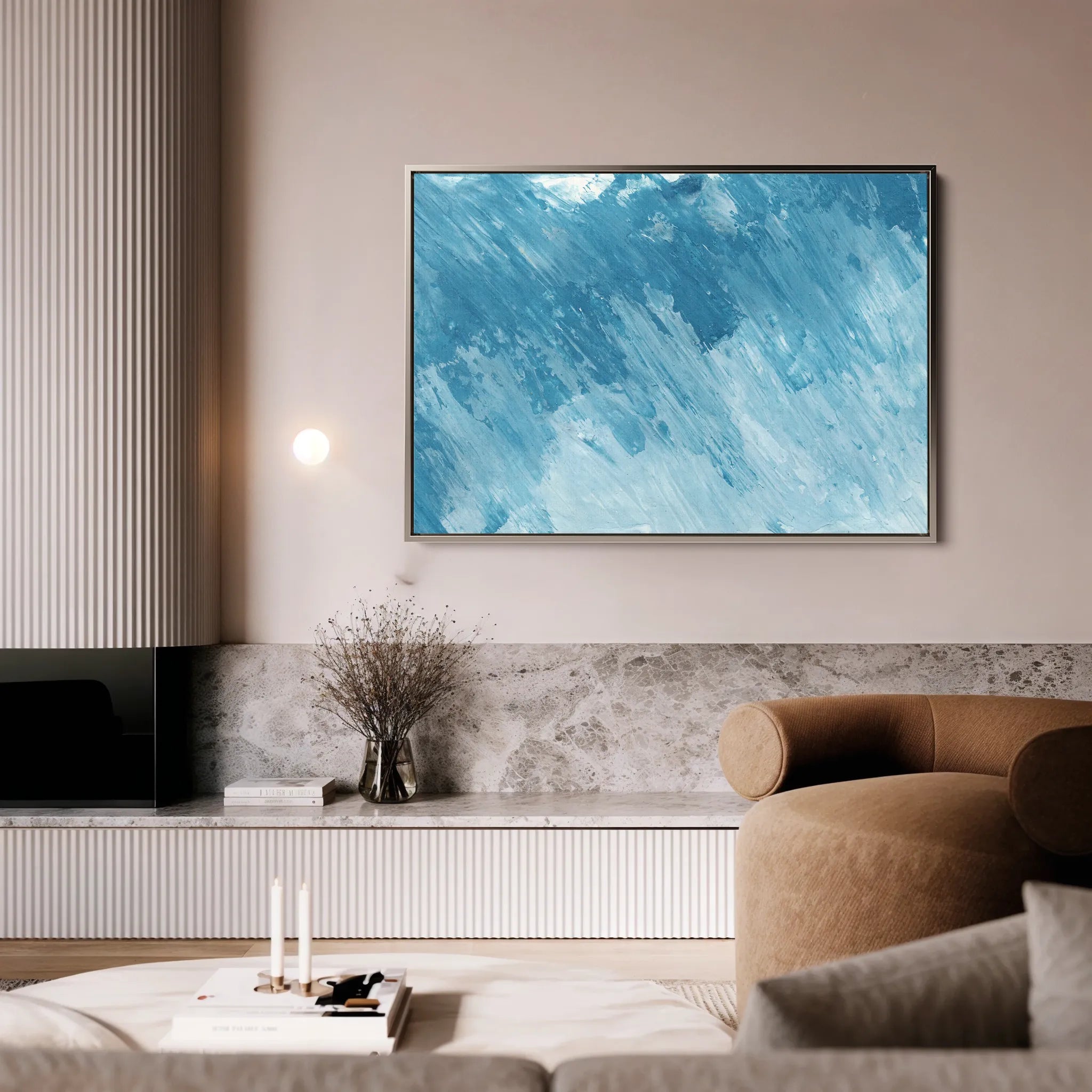Abstract 071 Canvas Art 18" x 24" / 45 x 60 cm / Black