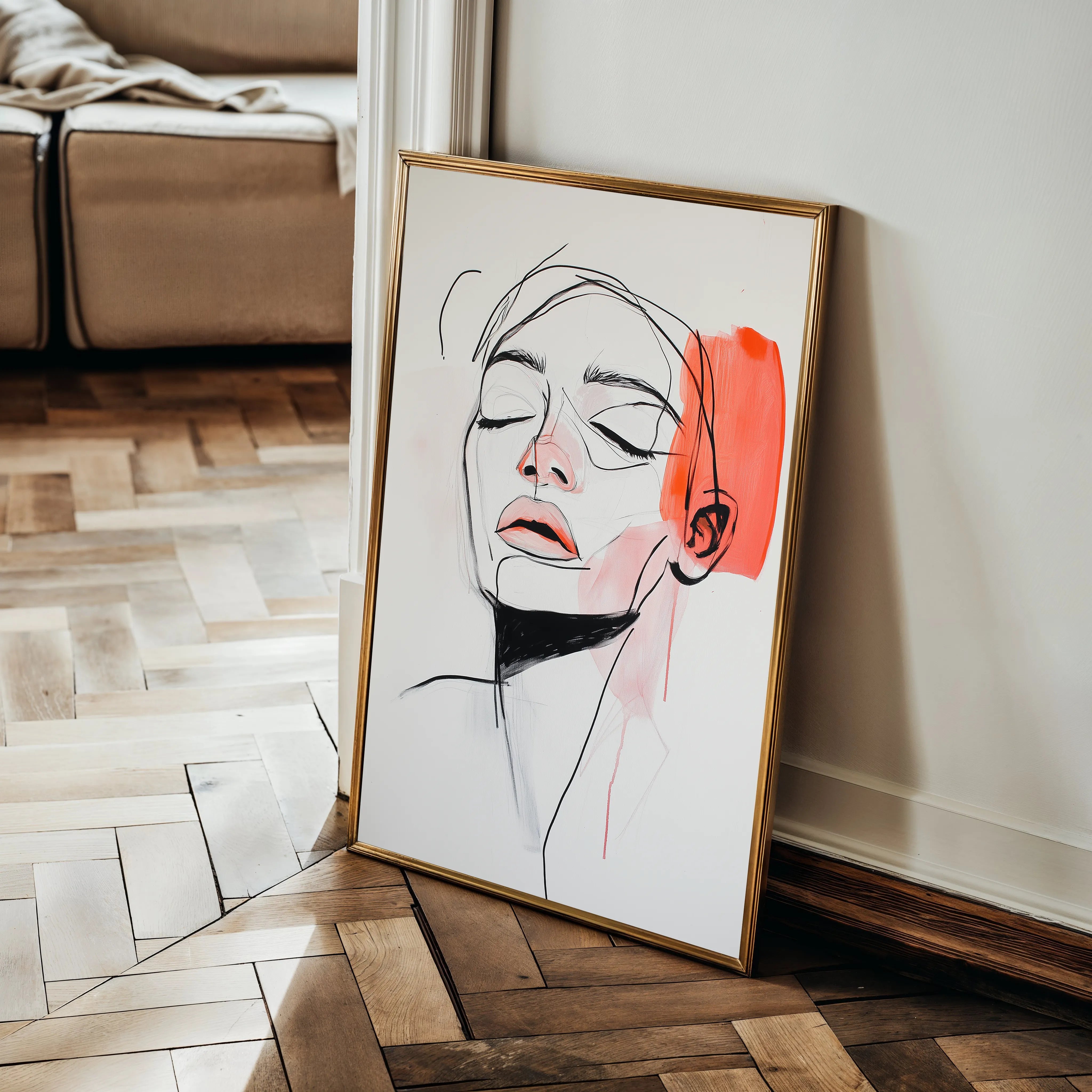 Portrait 071 Canvas Art 18" x 24" / 45 x 60 cm / Black