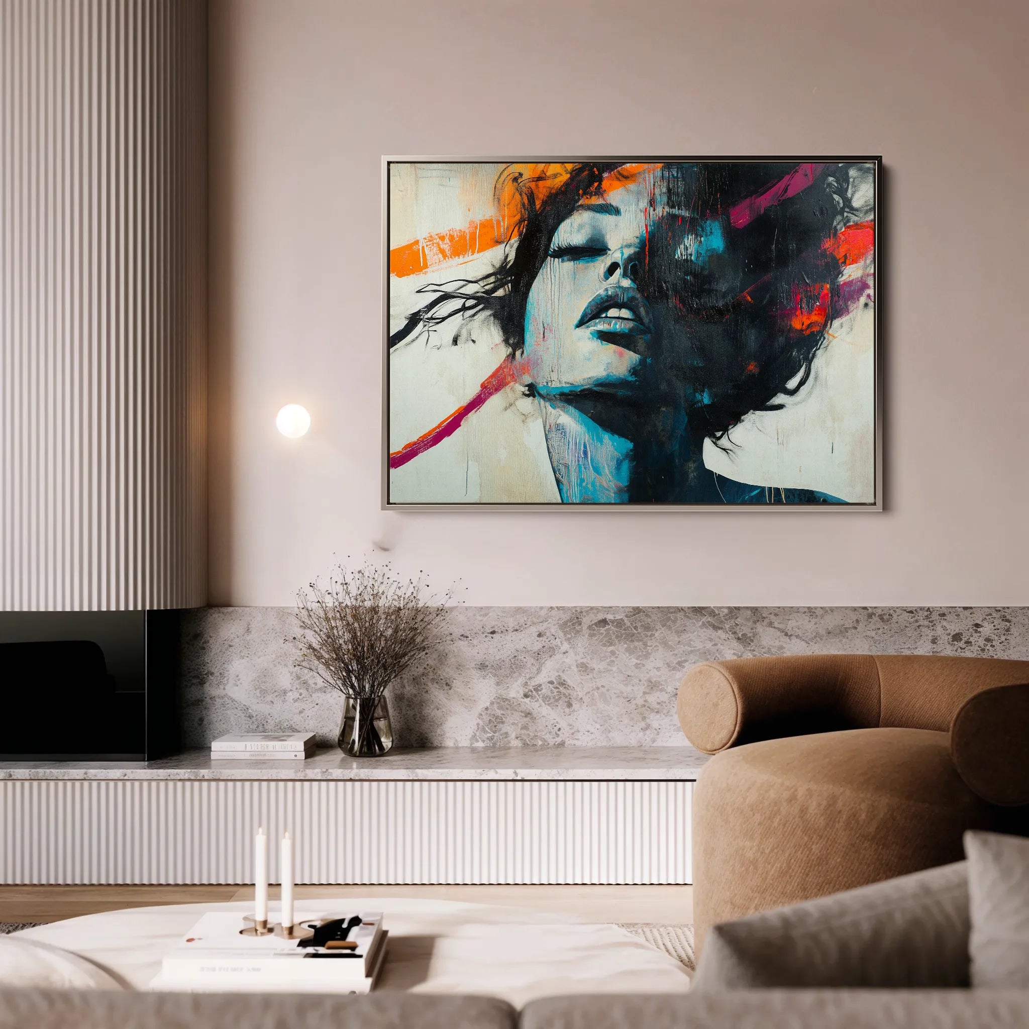 Portrait 072 Canvas Art 18" x 24" / 45 x 60 cm / Black