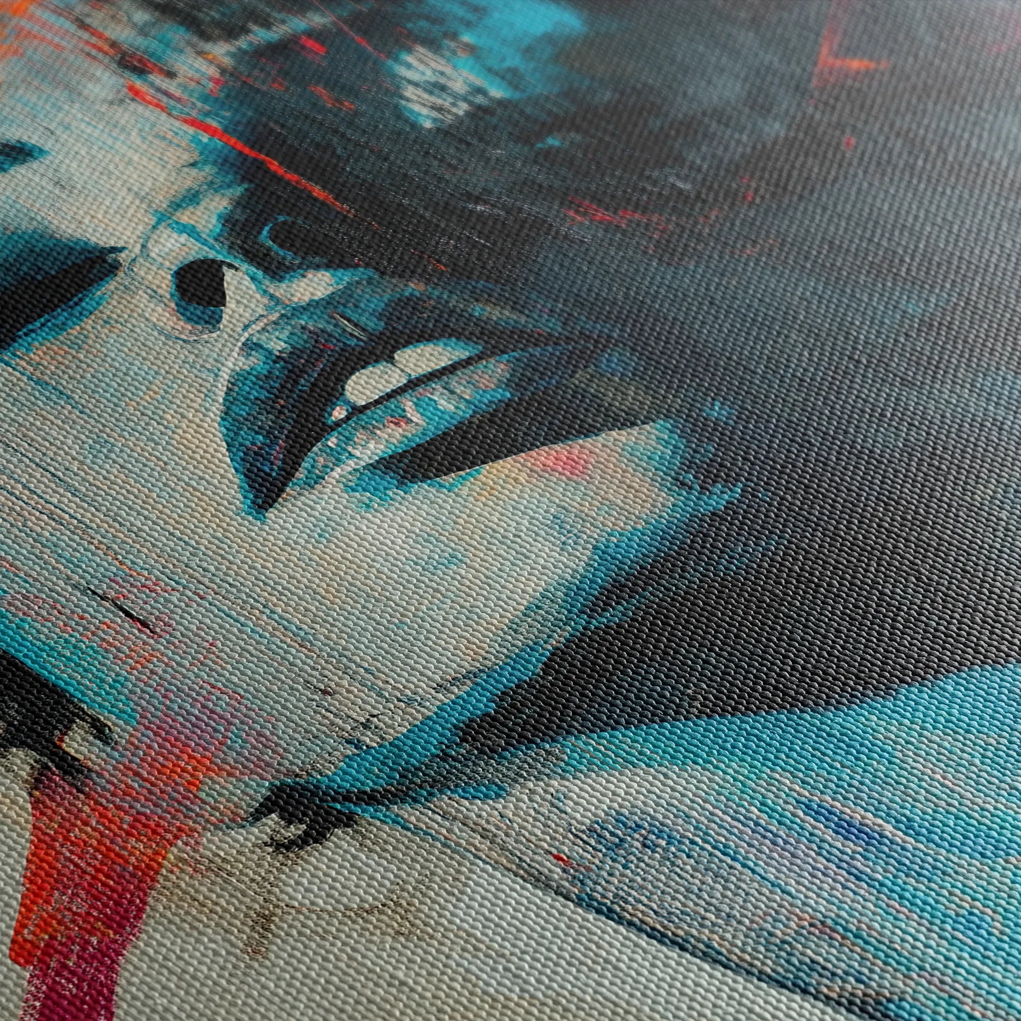 Portrait 072 Canvas Art 18" x 24" / 45 x 60 cm / Black