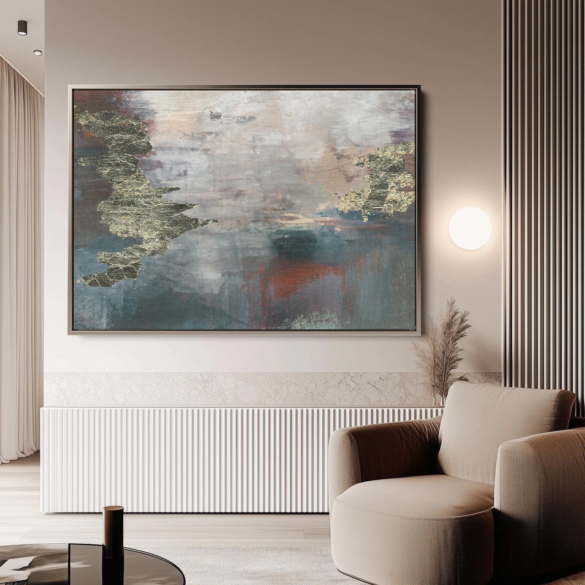 Abstract 073 Canvas Art 18" x 24" / 45 x 60 cm / Black