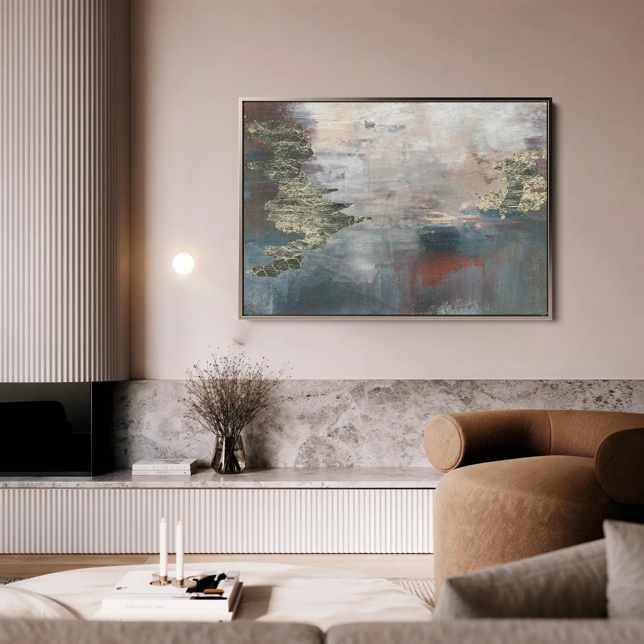 Abstract 073 Canvas Art 18" x 24" / 45 x 60 cm / Black