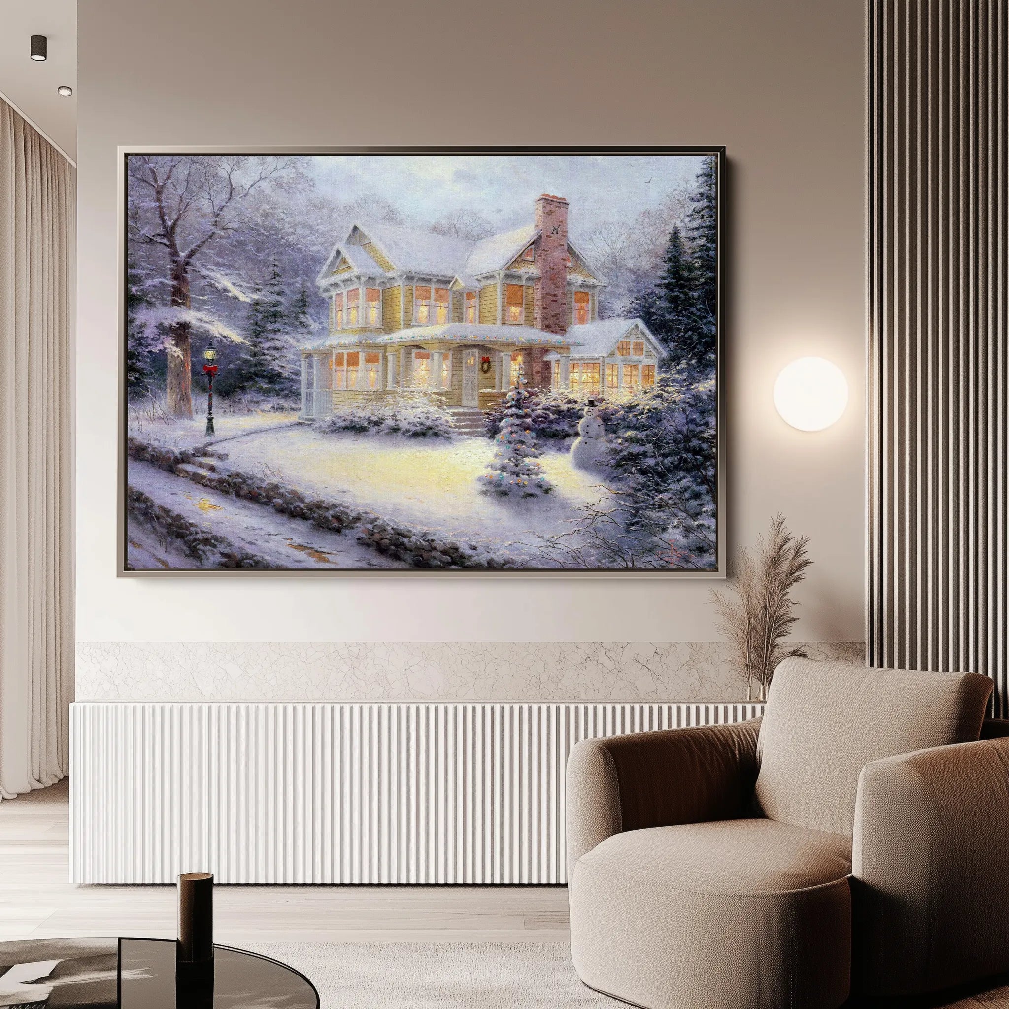 Landscape 073 Canvas Art 18" x 24" / 45 x 60 cm / Black