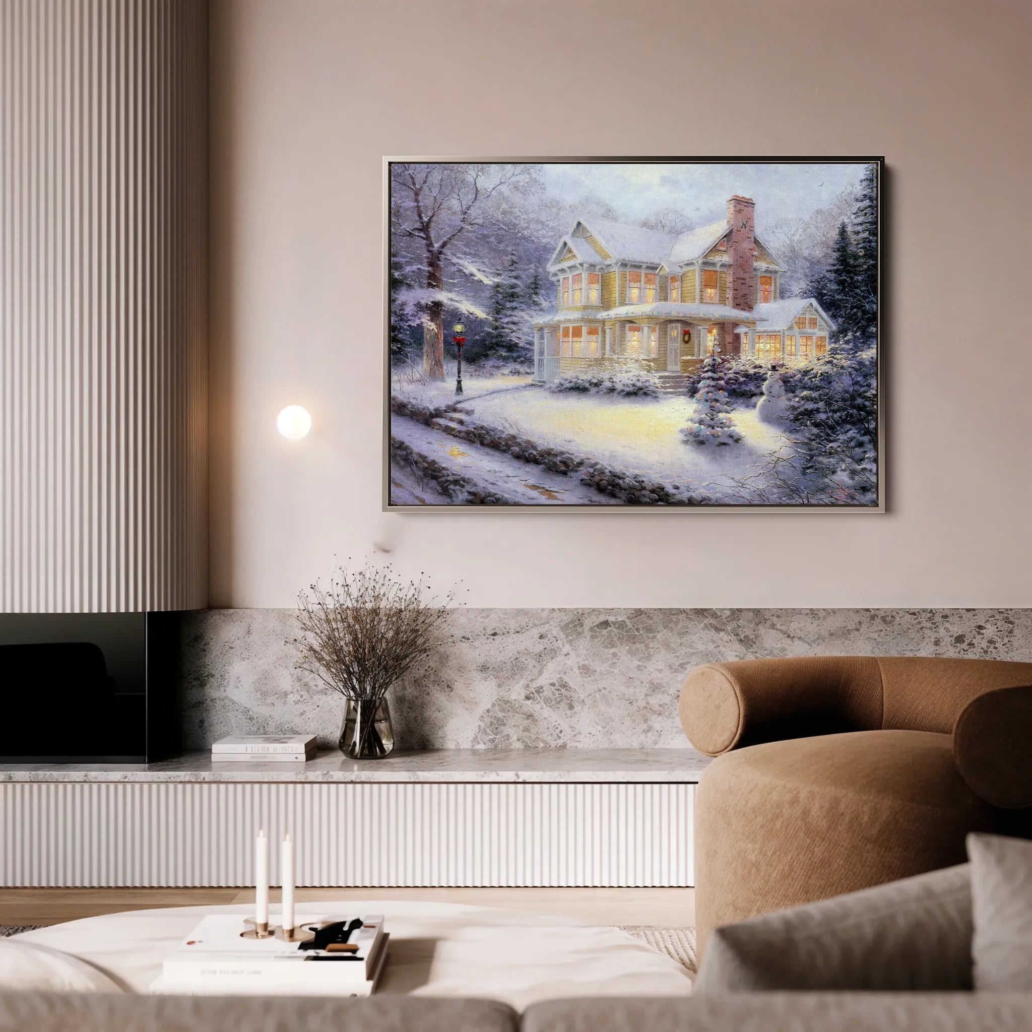Landscape 073 Canvas Art 18" x 24" / 45 x 60 cm / Black