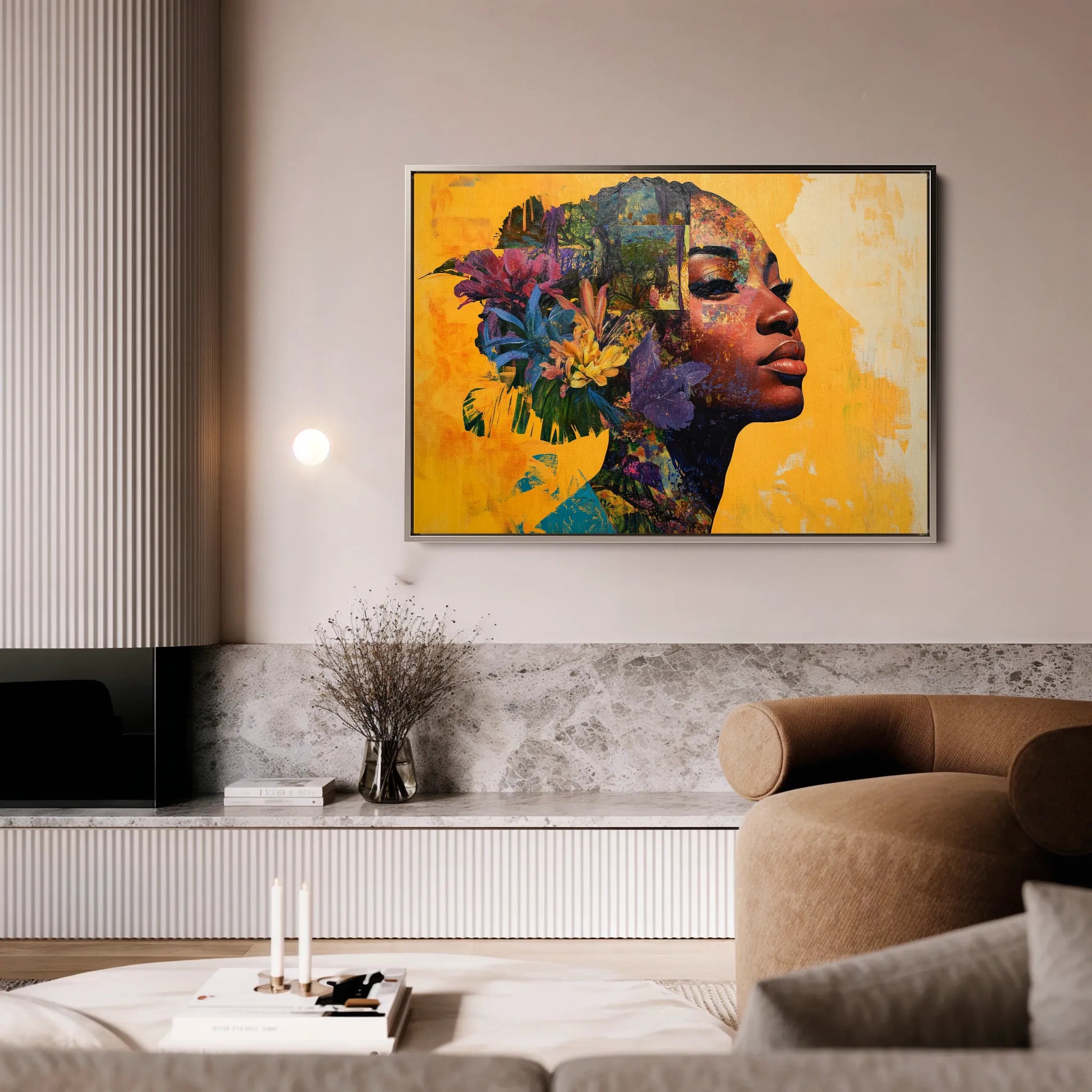 Portrait 073 Canvas Art 18" x 24" / 45 x 60 cm / Black