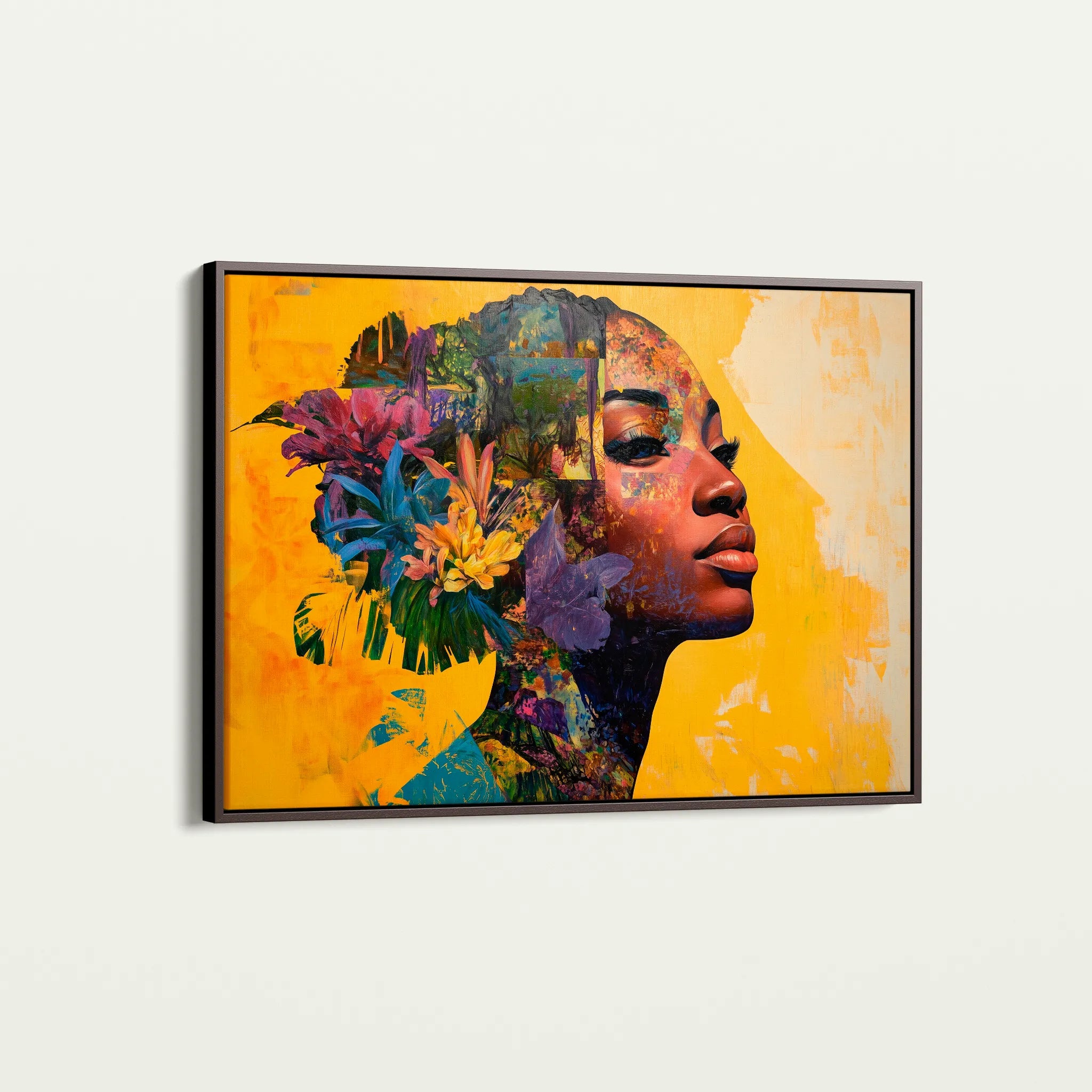 Portrait 073 Canvas Art 18" x 24" / 45 x 60 cm / Black