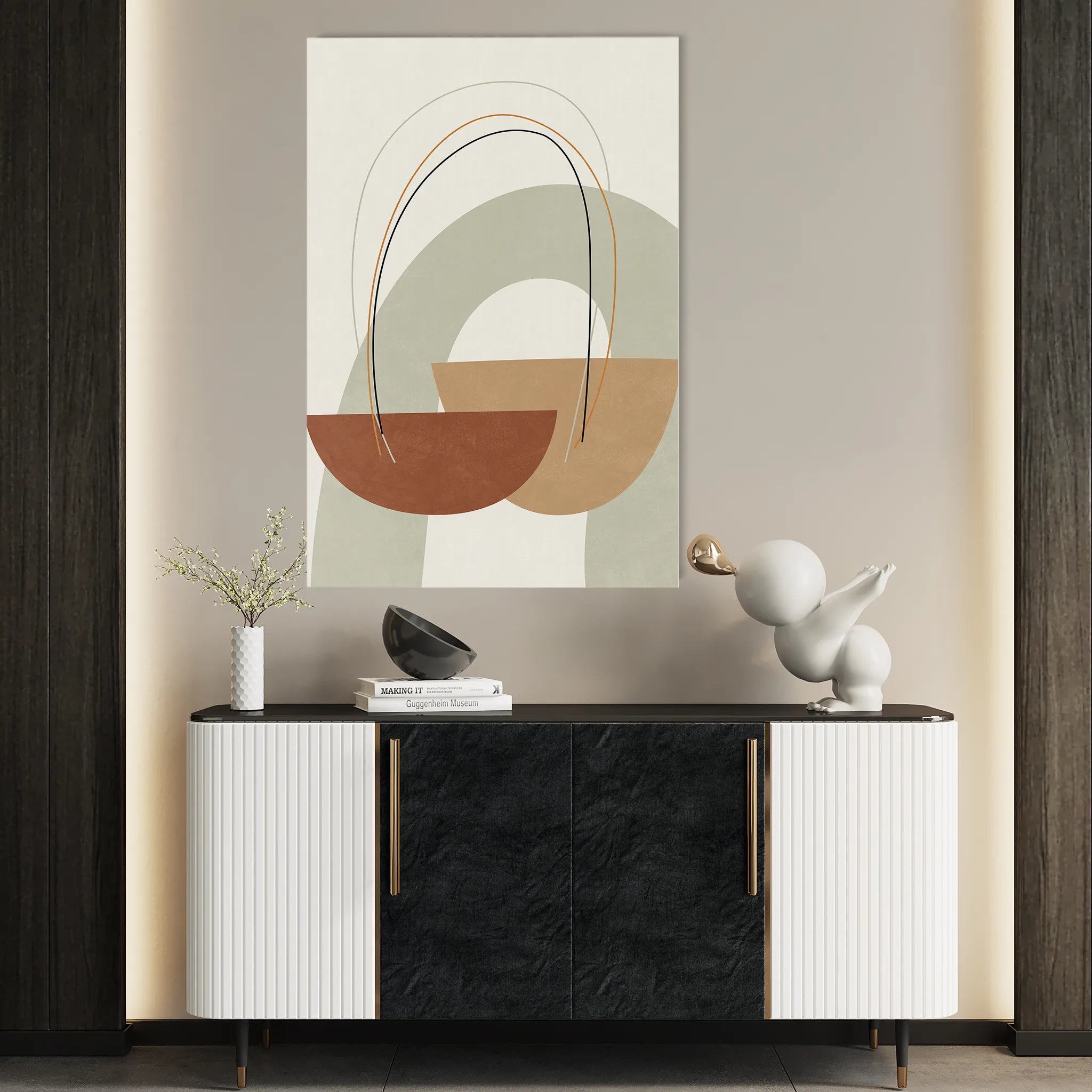 Boho 074 Canvas Art 18" x 24" / 45 x 60 cm / Black