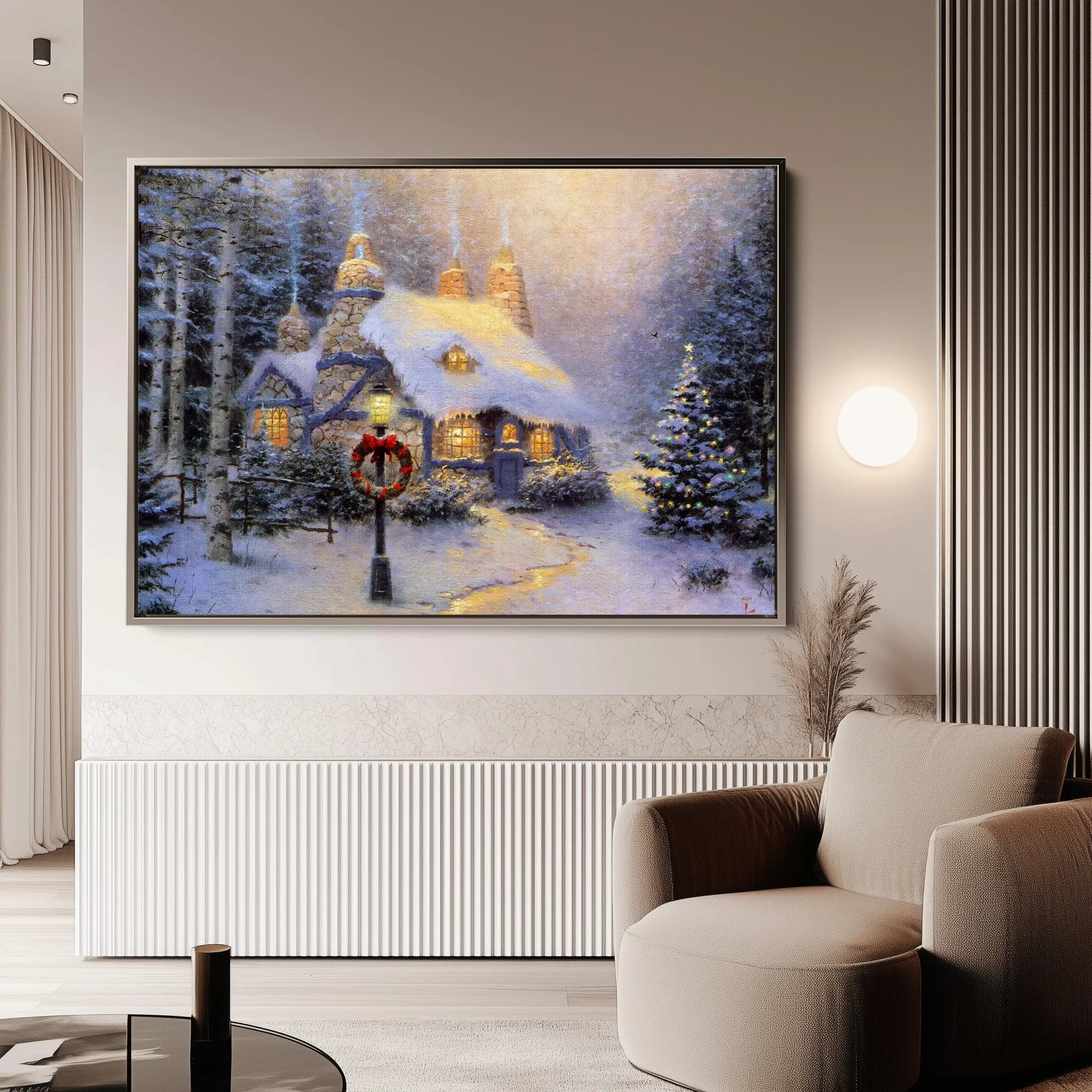 Landscape 074 Canvas Art 18" x 24" / 45 x 60 cm / Black