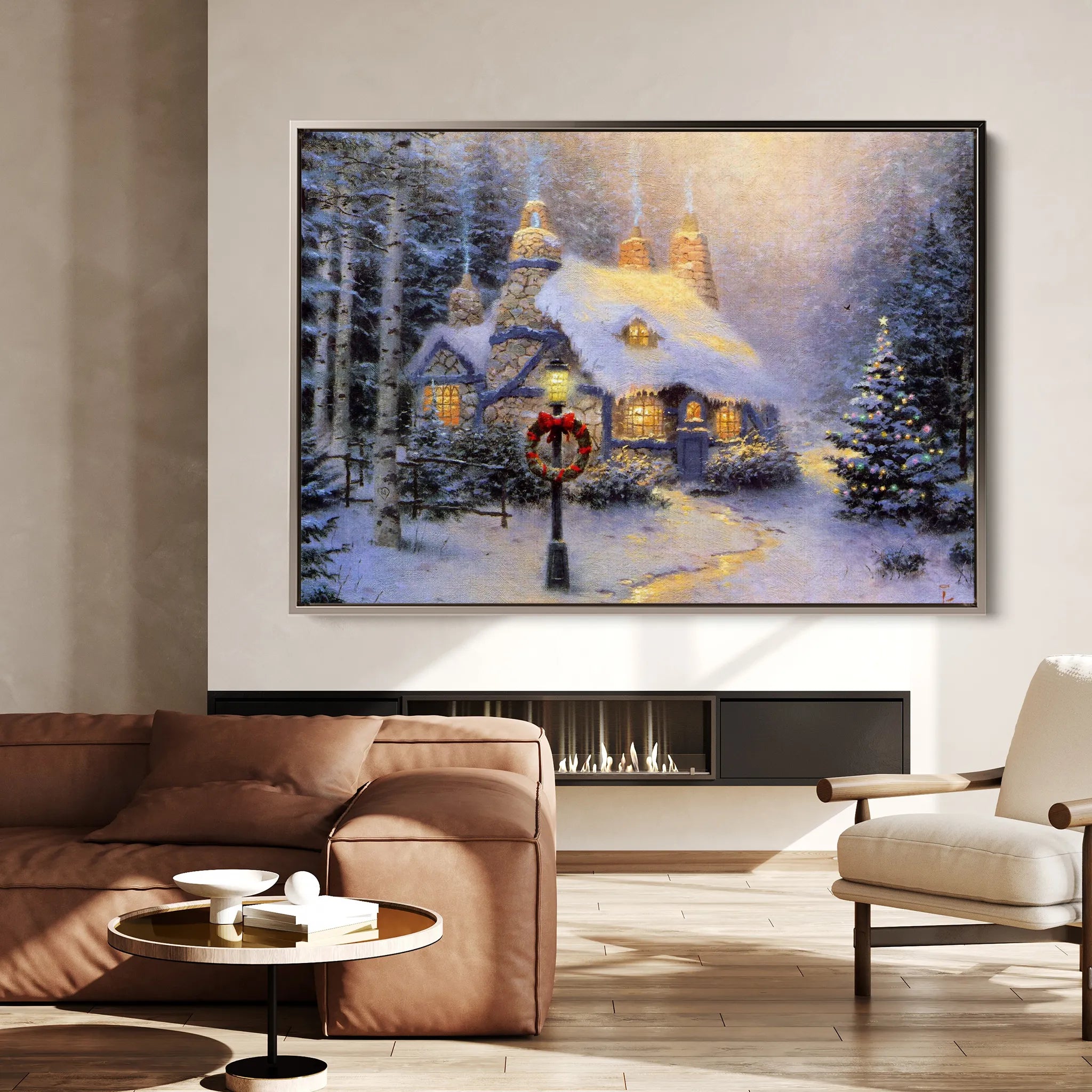 Landscape 074 Canvas Art 18" x 24" / 45 x 60 cm / Black