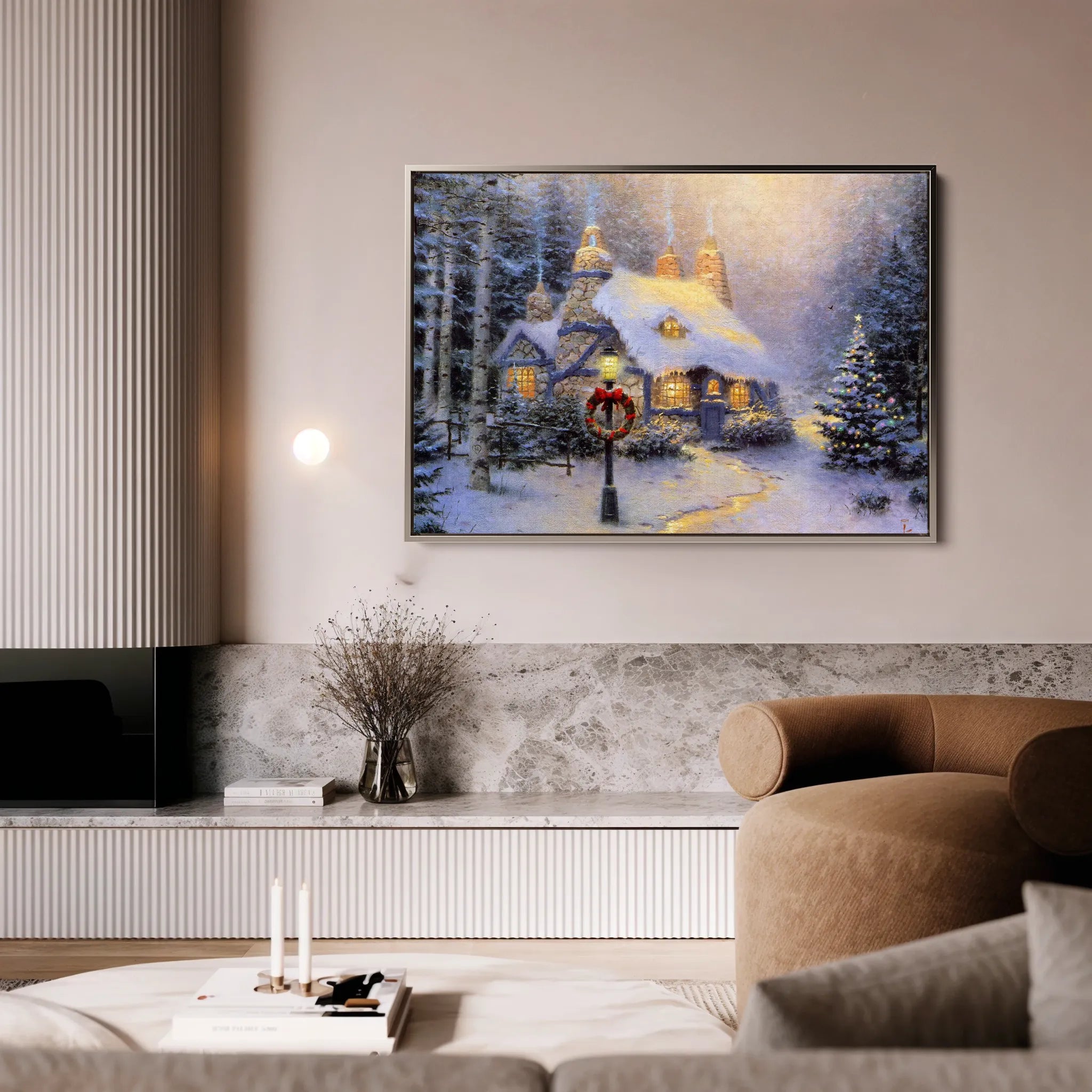 Landscape 074 Canvas Art 18" x 24" / 45 x 60 cm / Black