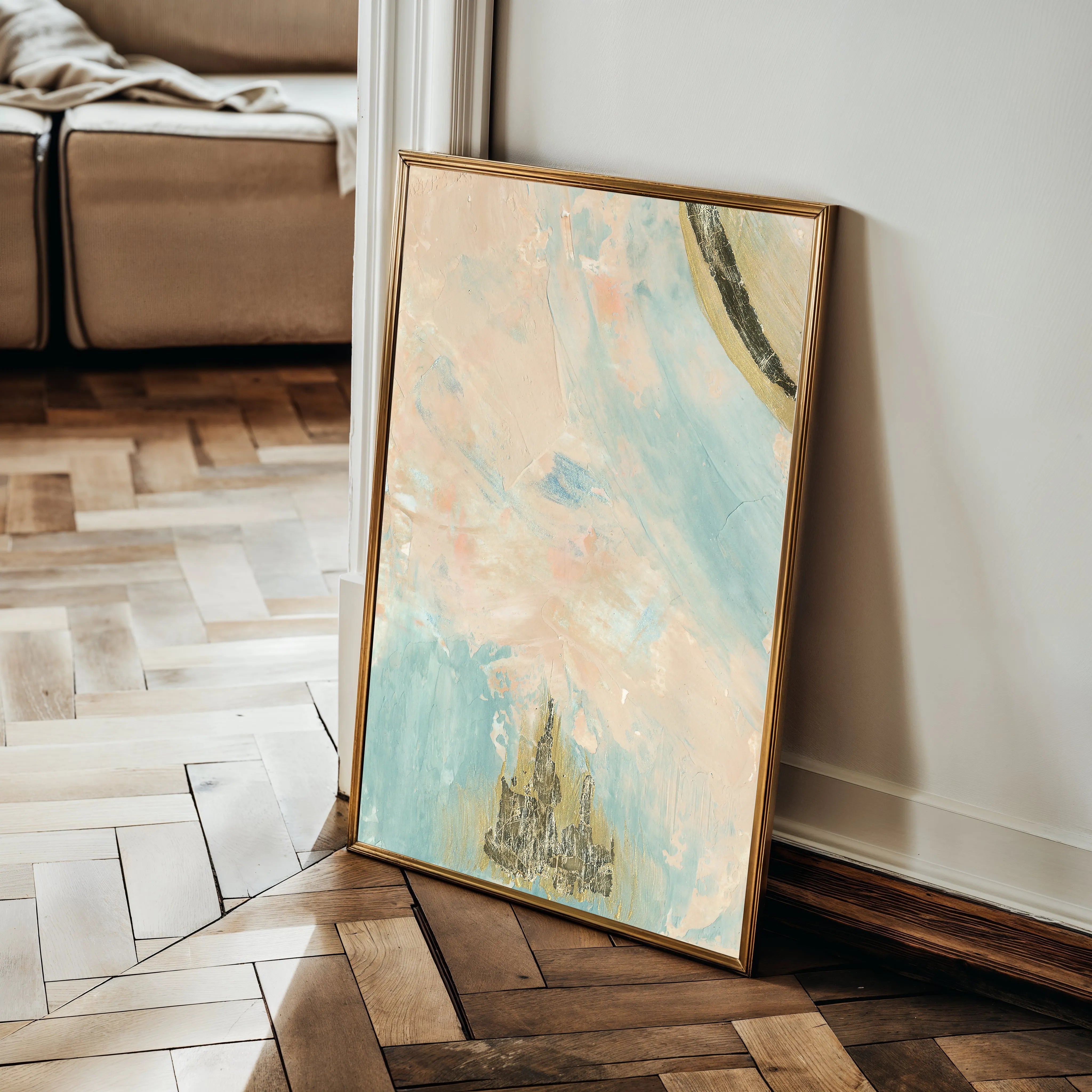 Abstract 075 Canvas Art 18" x 24" / 45 x 60 cm / Black