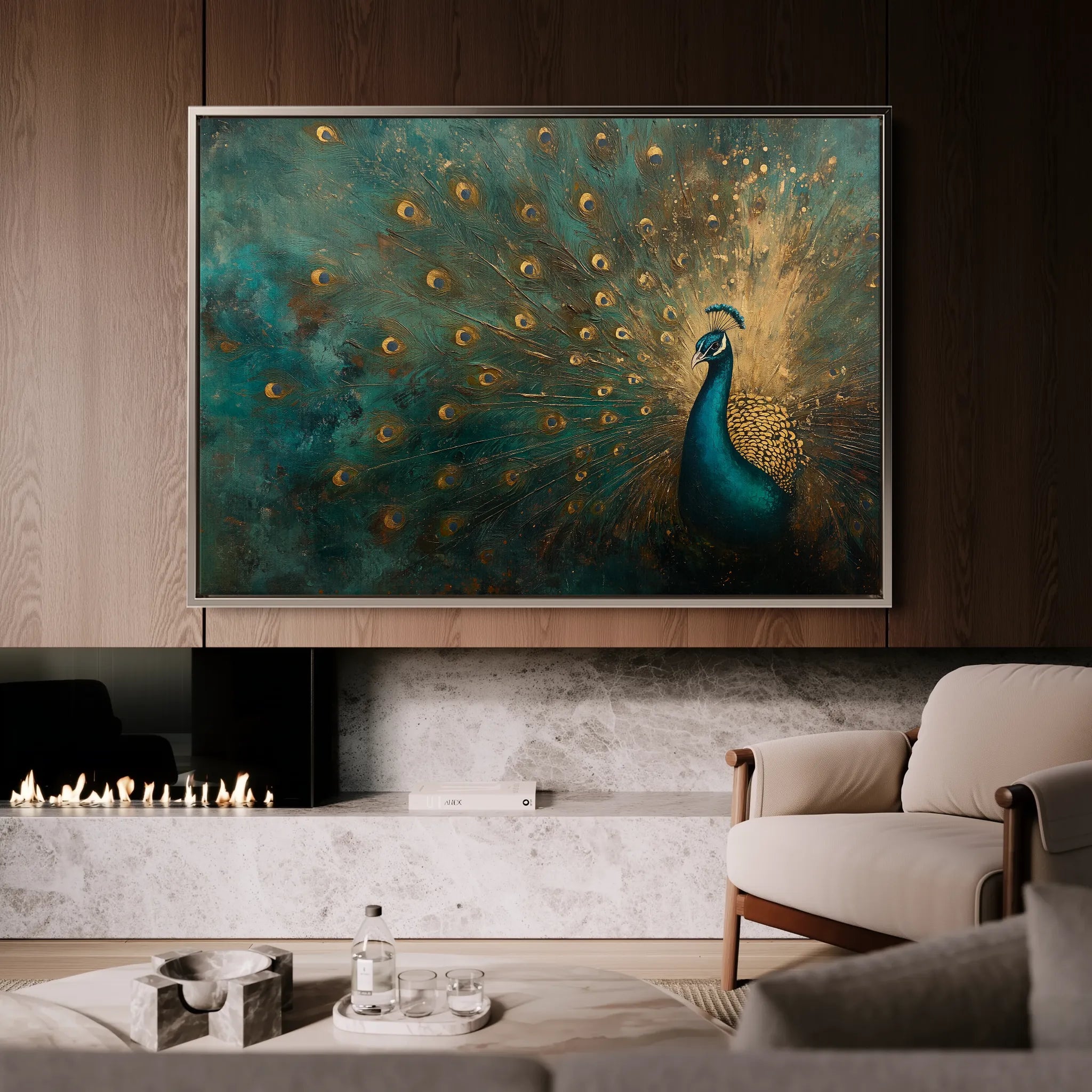 Animals 075 Canvas Art 18" x 24" / 45 x 60 cm / Black