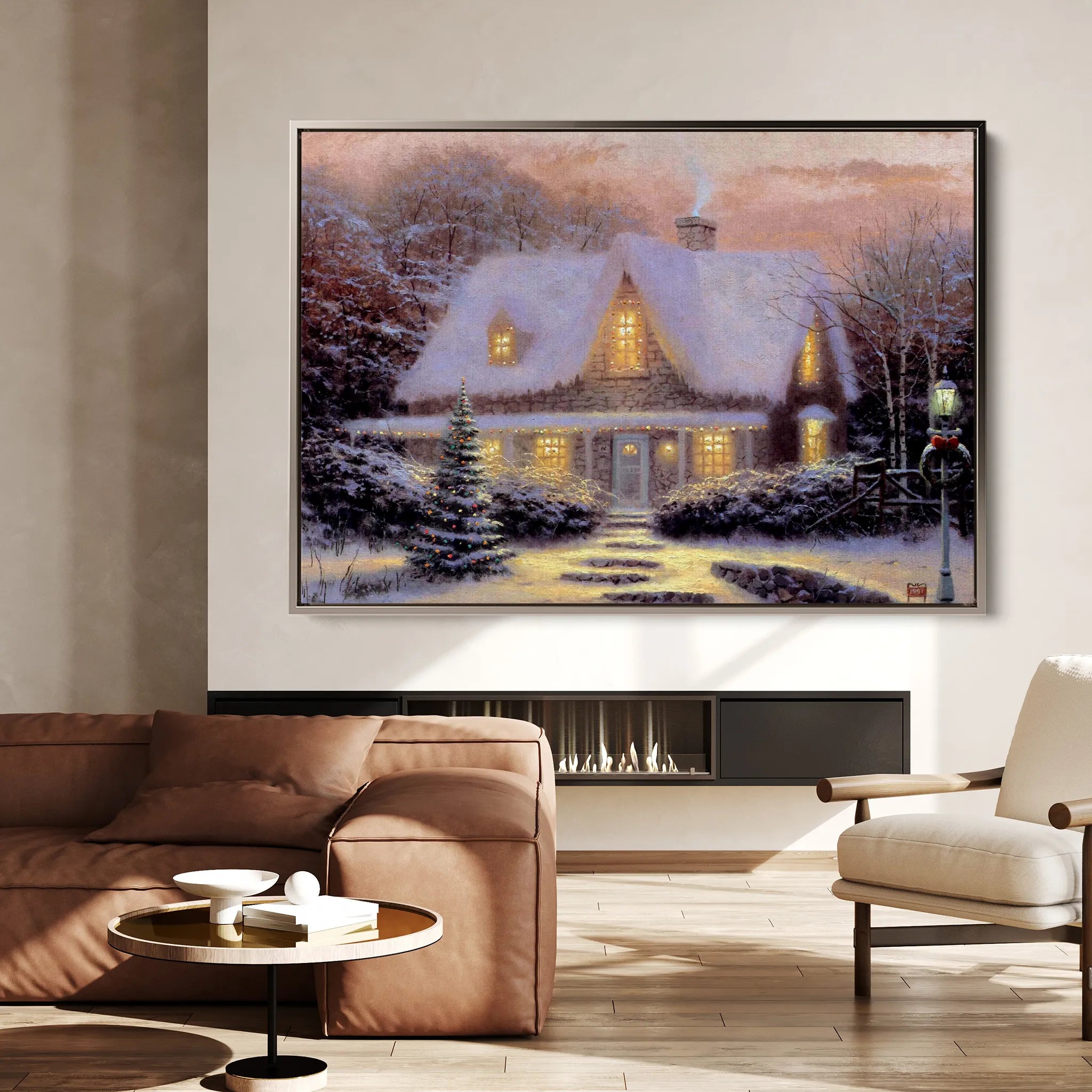 Landscape 075 Canvas Art 18" x 24" / 45 x 60 cm / Black