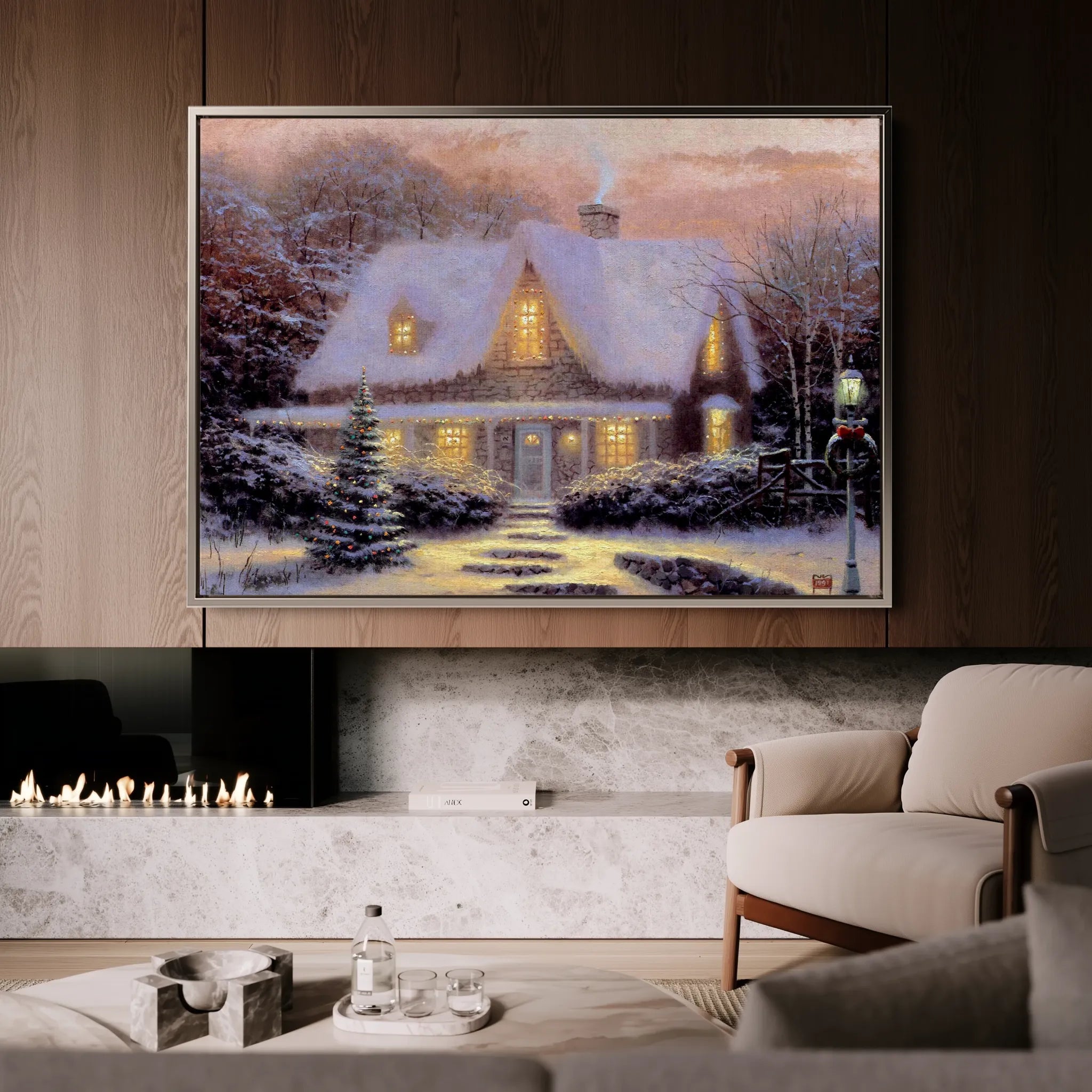 Landscape 075 Canvas Art 18" x 24" / 45 x 60 cm / Black