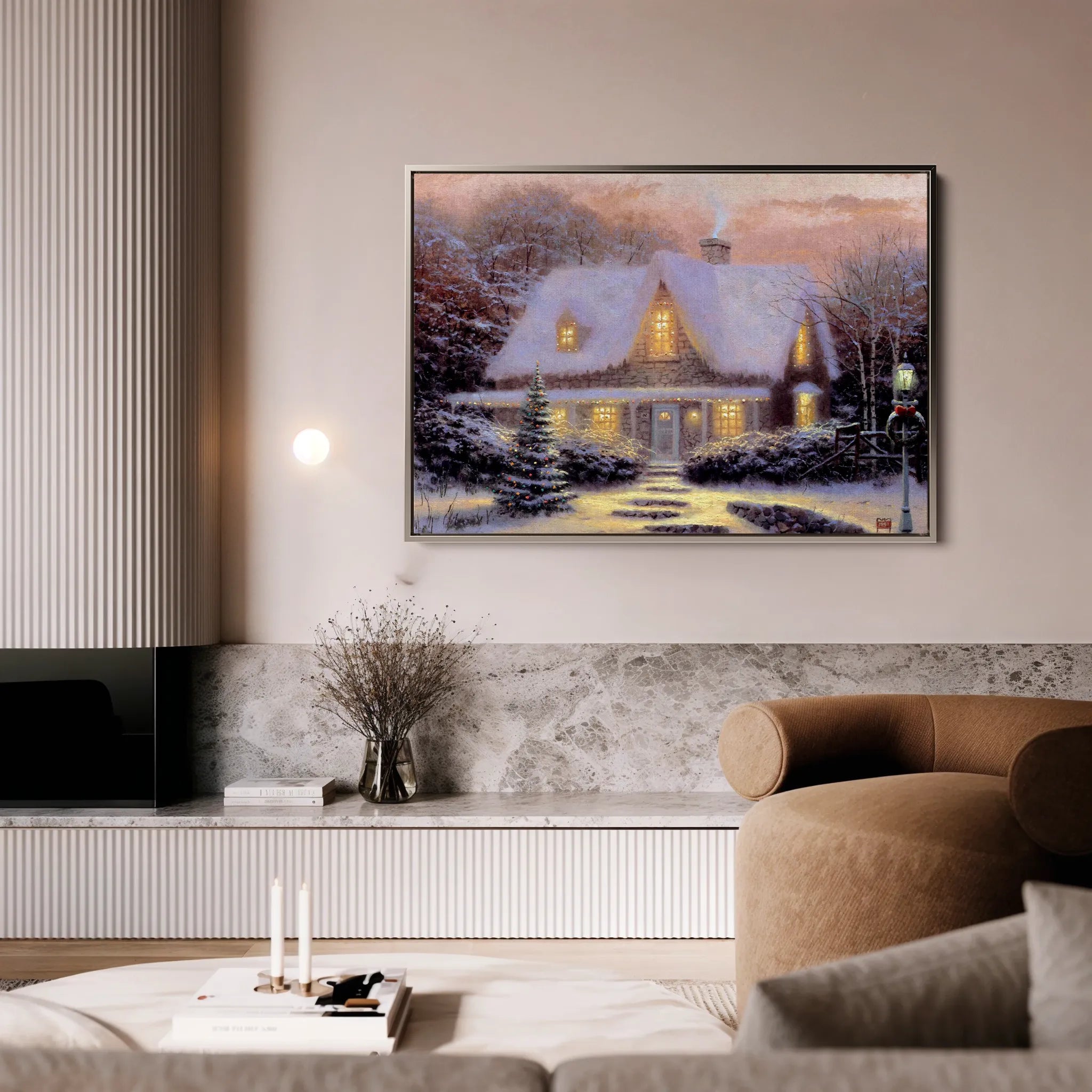 Landscape 075 Canvas Art 18" x 24" / 45 x 60 cm / Black