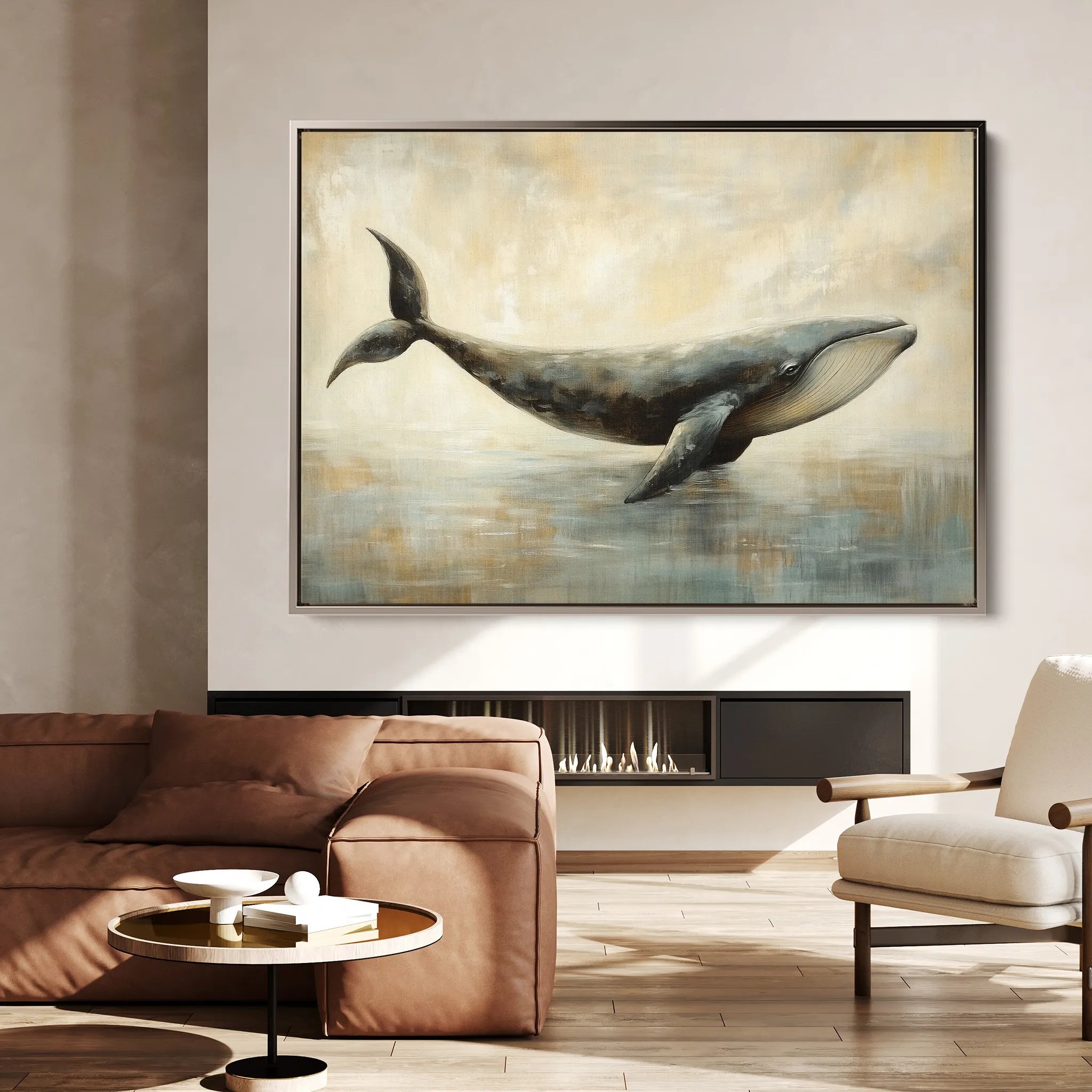 Animals 076 Canvas Art 18" x 24" / 45 x 60 cm / Black