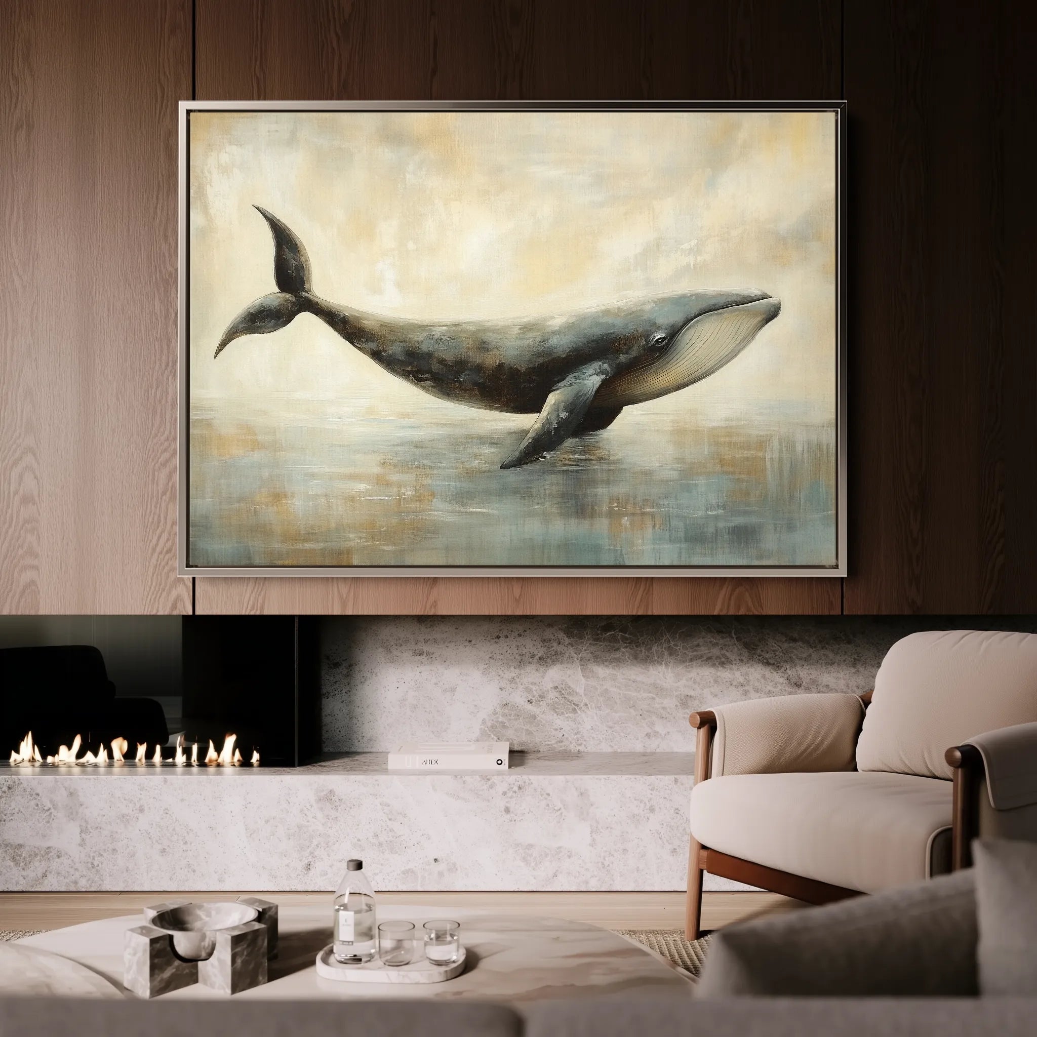 Animals 076 Canvas Art 18" x 24" / 45 x 60 cm / Black