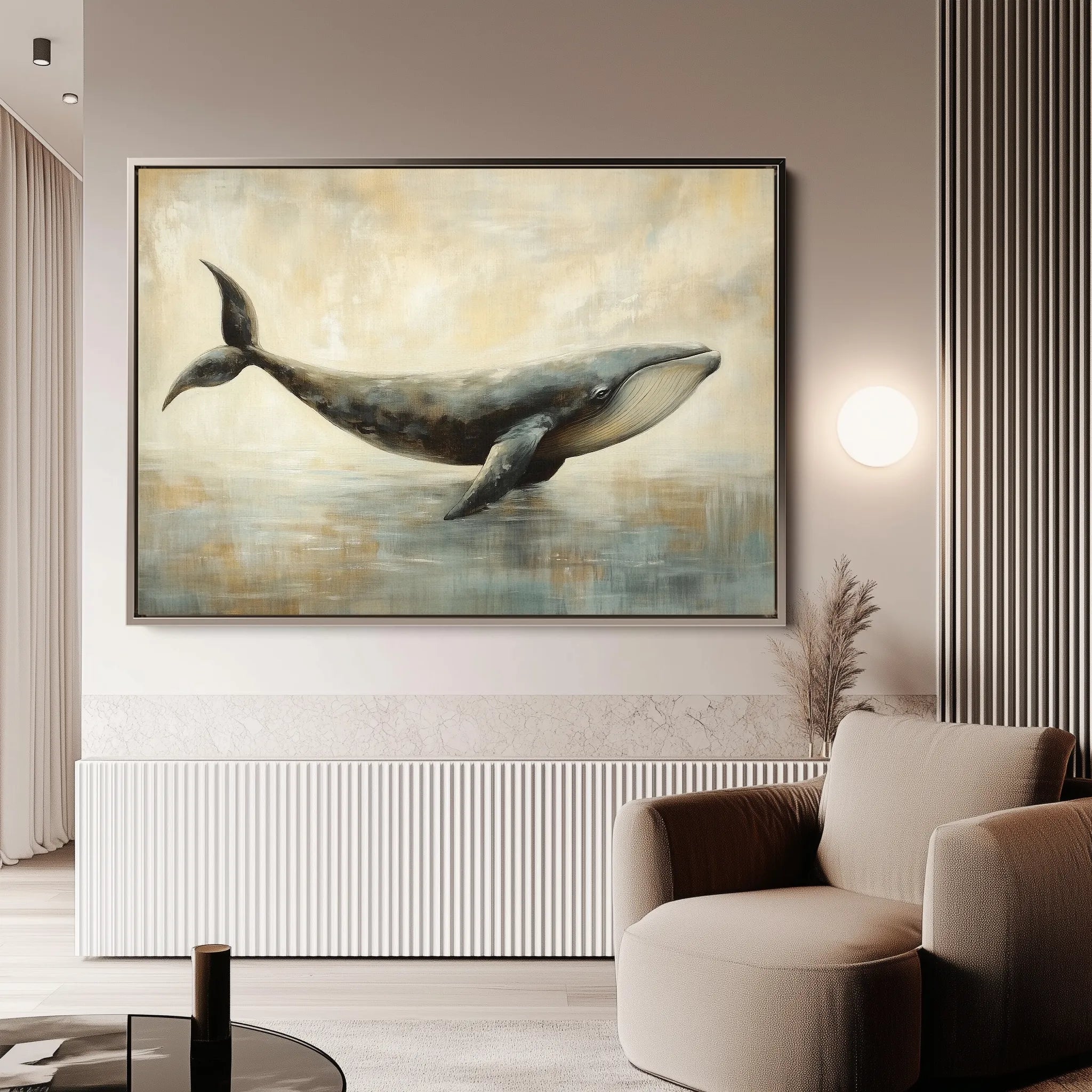 Animals 076 Canvas Art 18" x 24" / 45 x 60 cm / Black