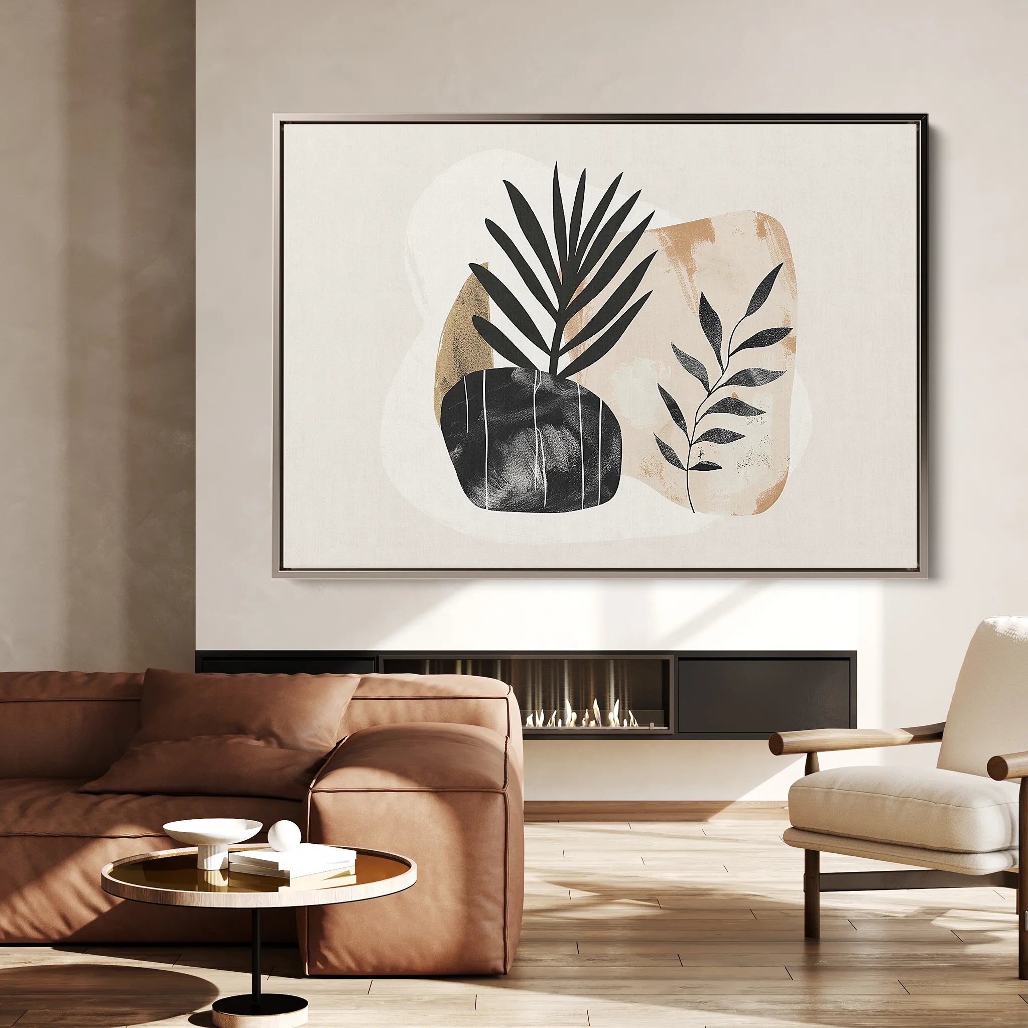Boho 076 Canvas Art 18" x 24" / 45 x 60 cm / Black