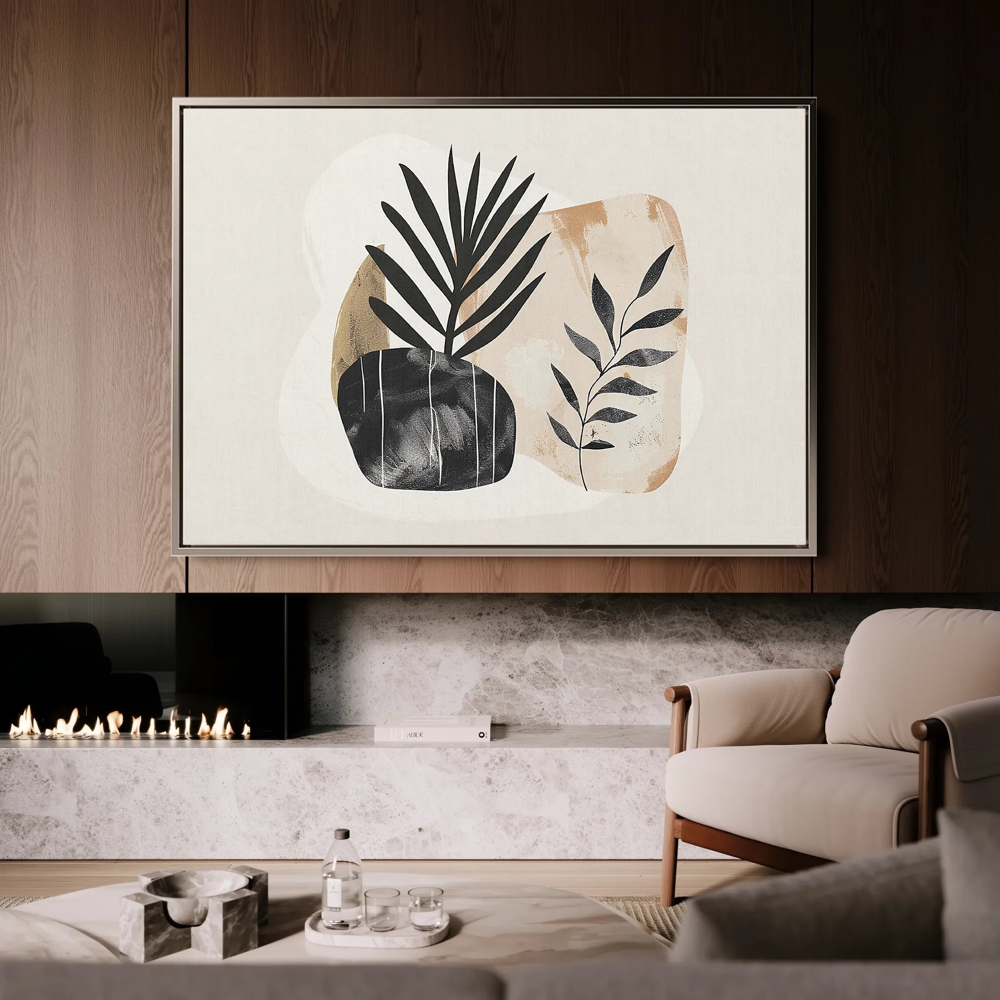 Boho 076 Canvas Art 18" x 24" / 45 x 60 cm / Black