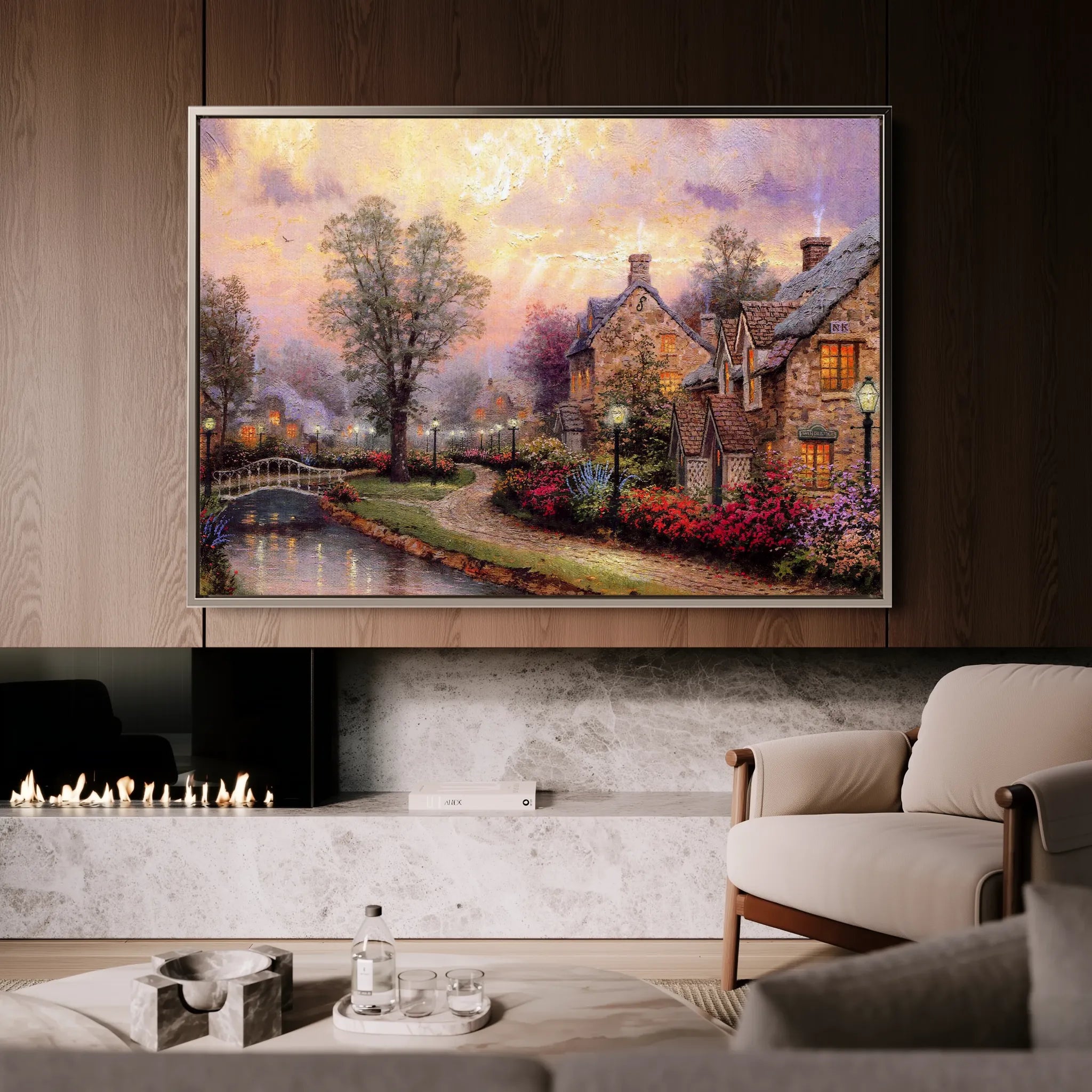 Landscape 076 Canvas Art 18" x 24" / 45 x 60 cm / Black
