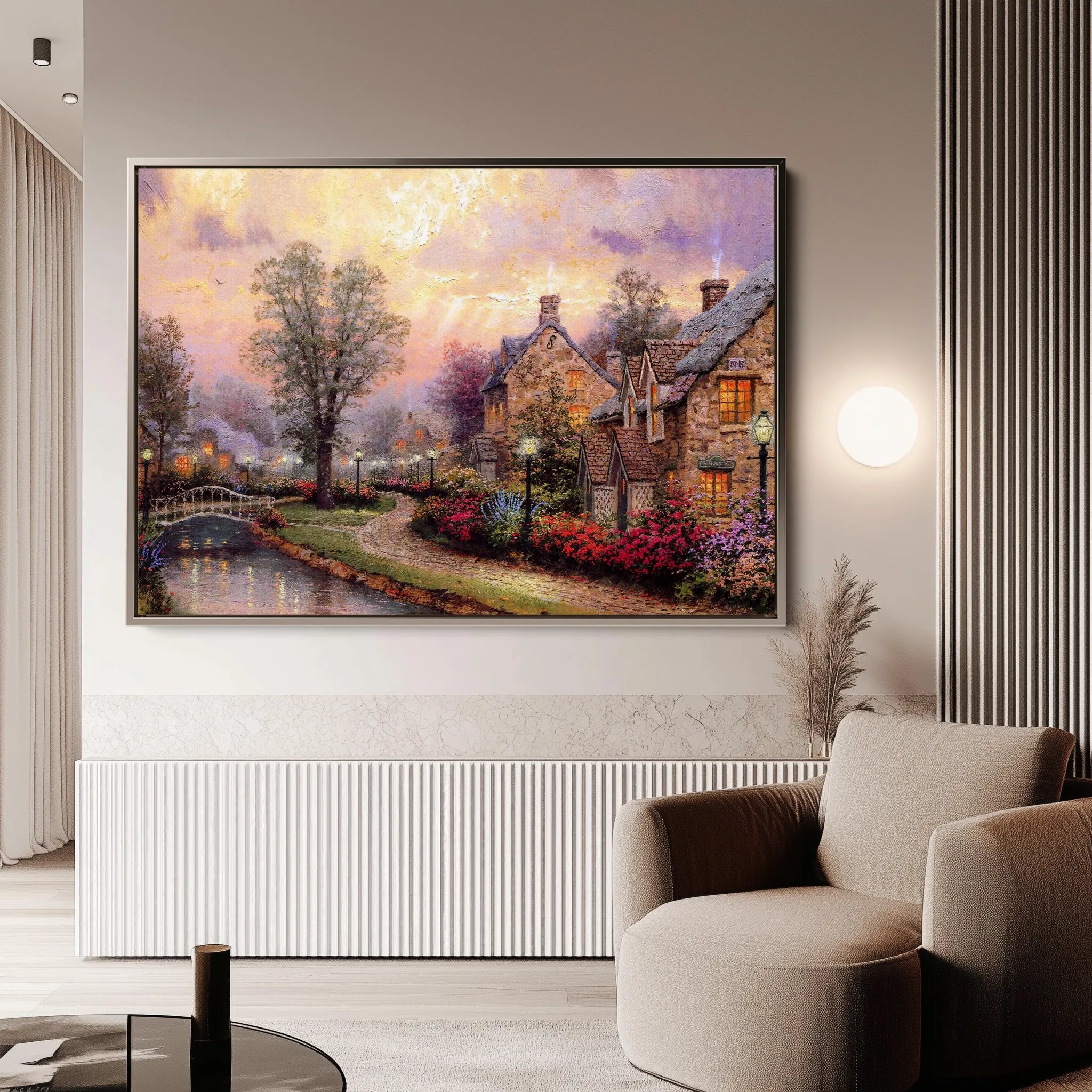 Landscape 076 Canvas Art 18" x 24" / 45 x 60 cm / Black