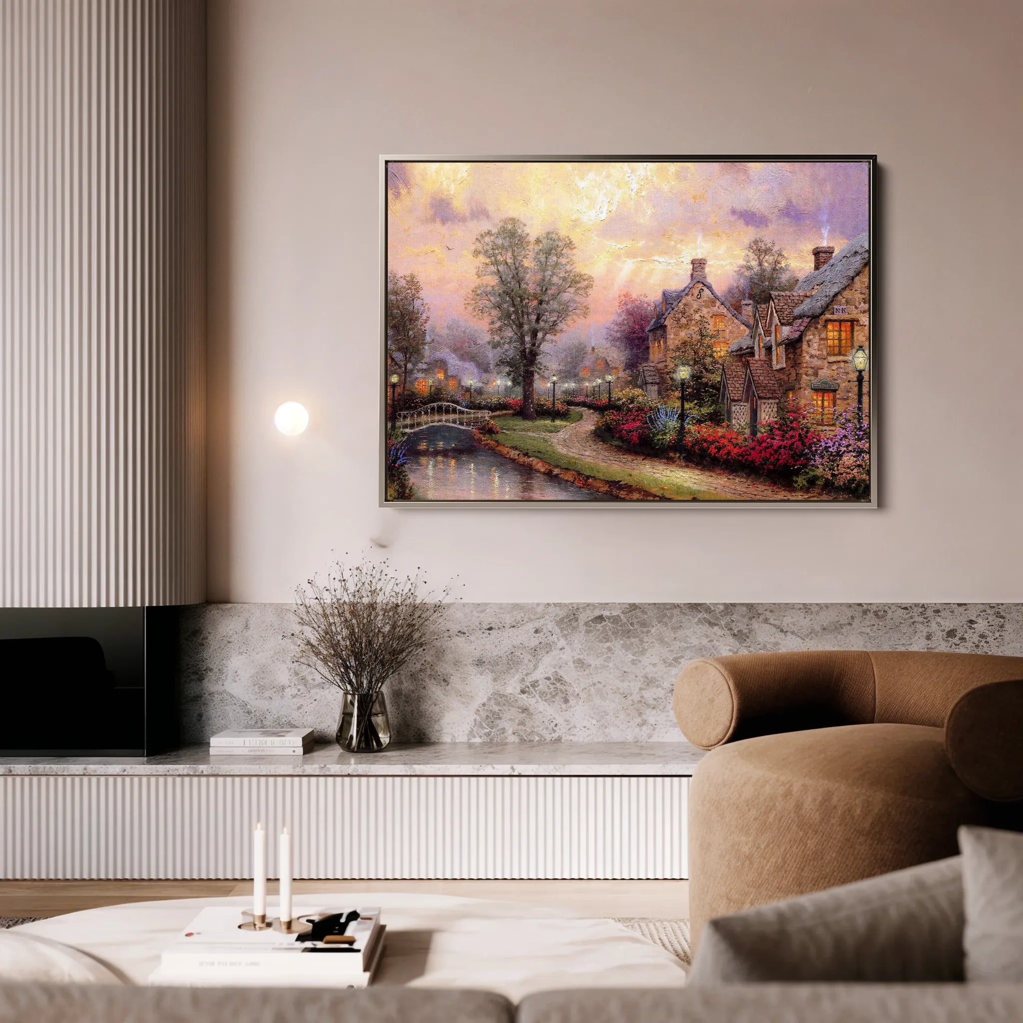 Landscape 076 Canvas Art 18" x 24" / 45 x 60 cm / Black