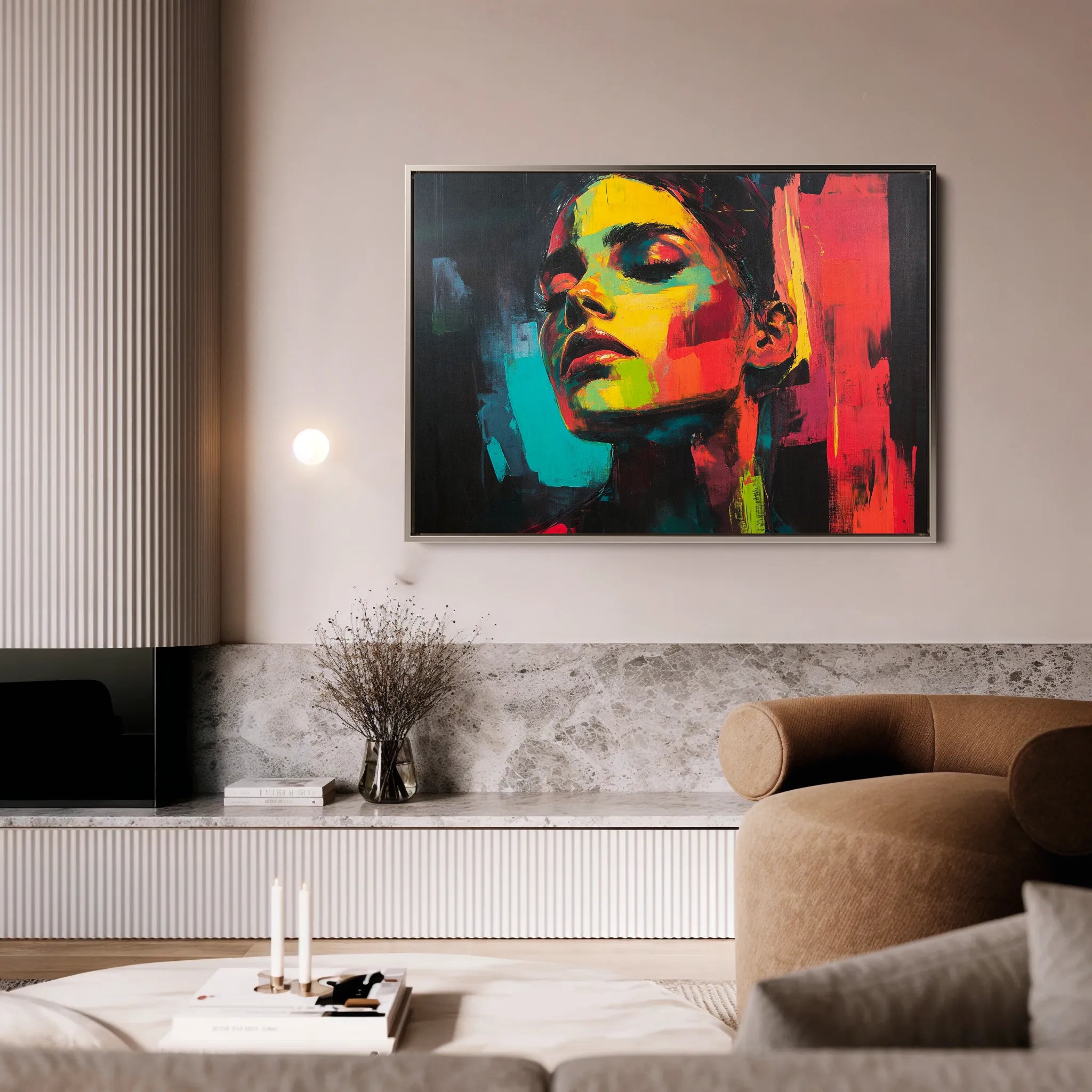 Portrait 076 Canvas Art 18" x 24" / 45 x 60 cm / Black