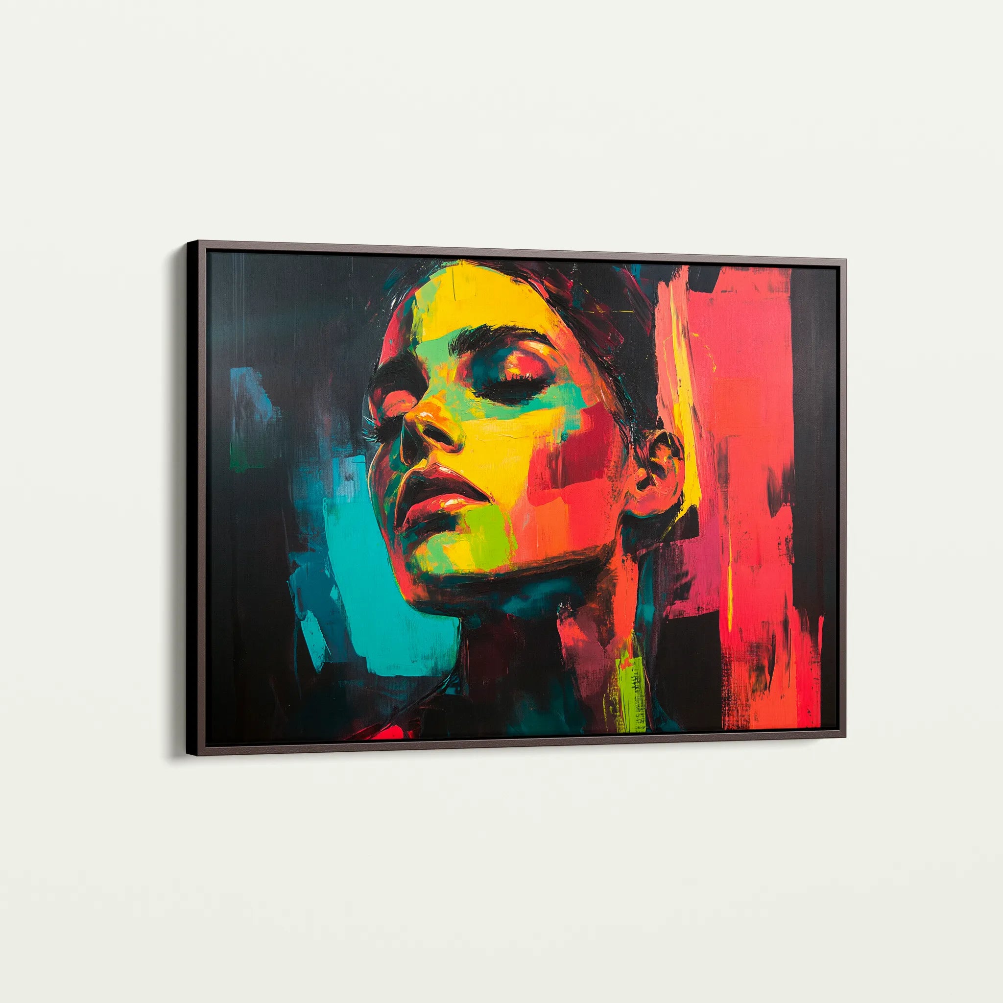 Portrait 076 Canvas Art 18" x 24" / 45 x 60 cm / Black