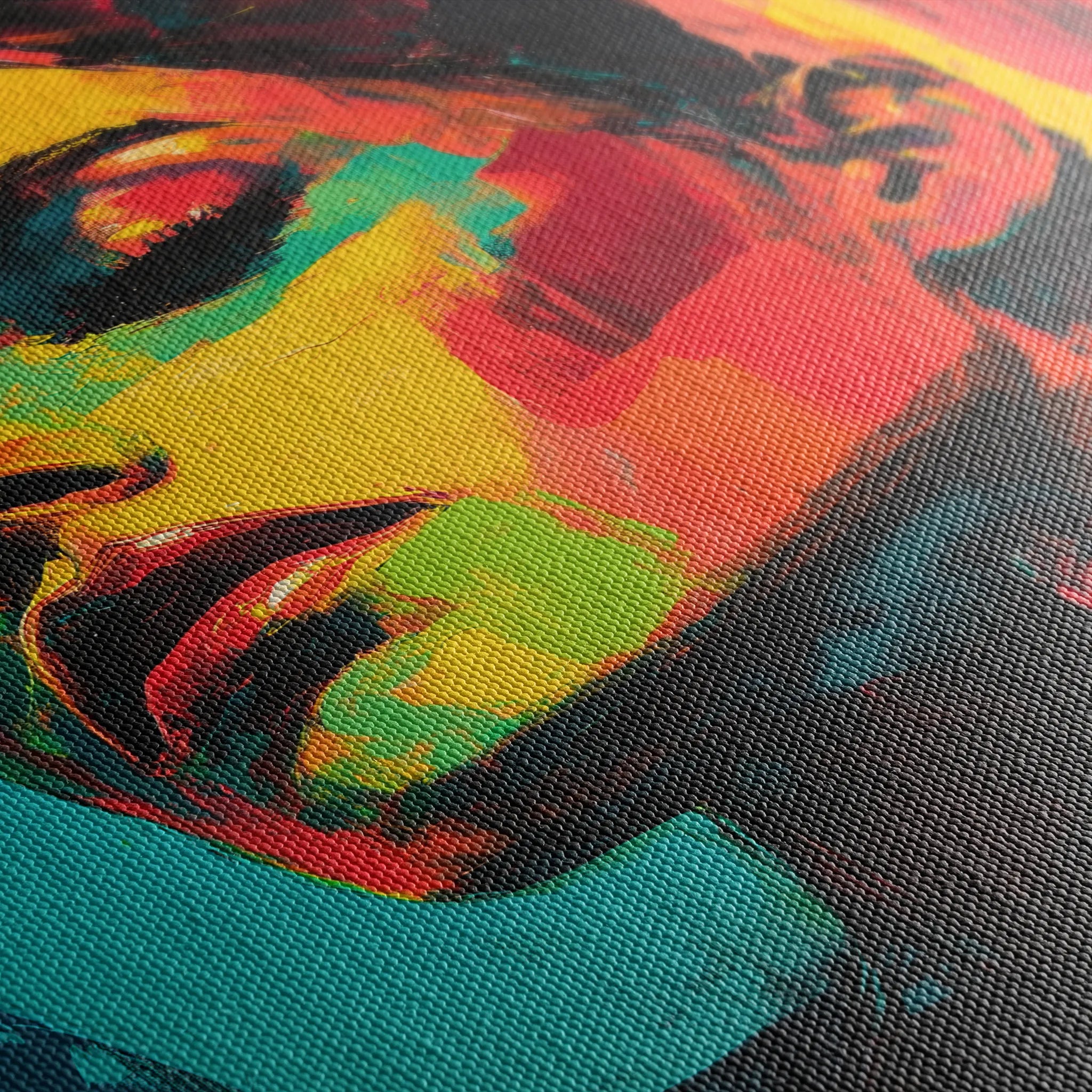 Portrait 076 Canvas Art 18" x 24" / 45 x 60 cm / Black