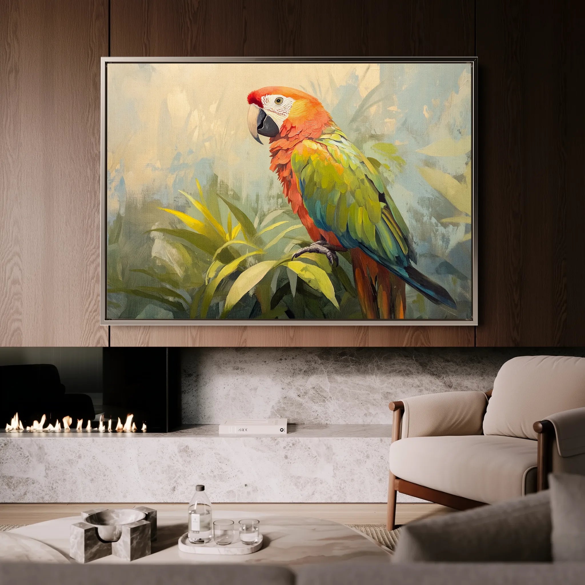 Animals 077 Canvas Art 18" x 24" / 45 x 60 cm / Black