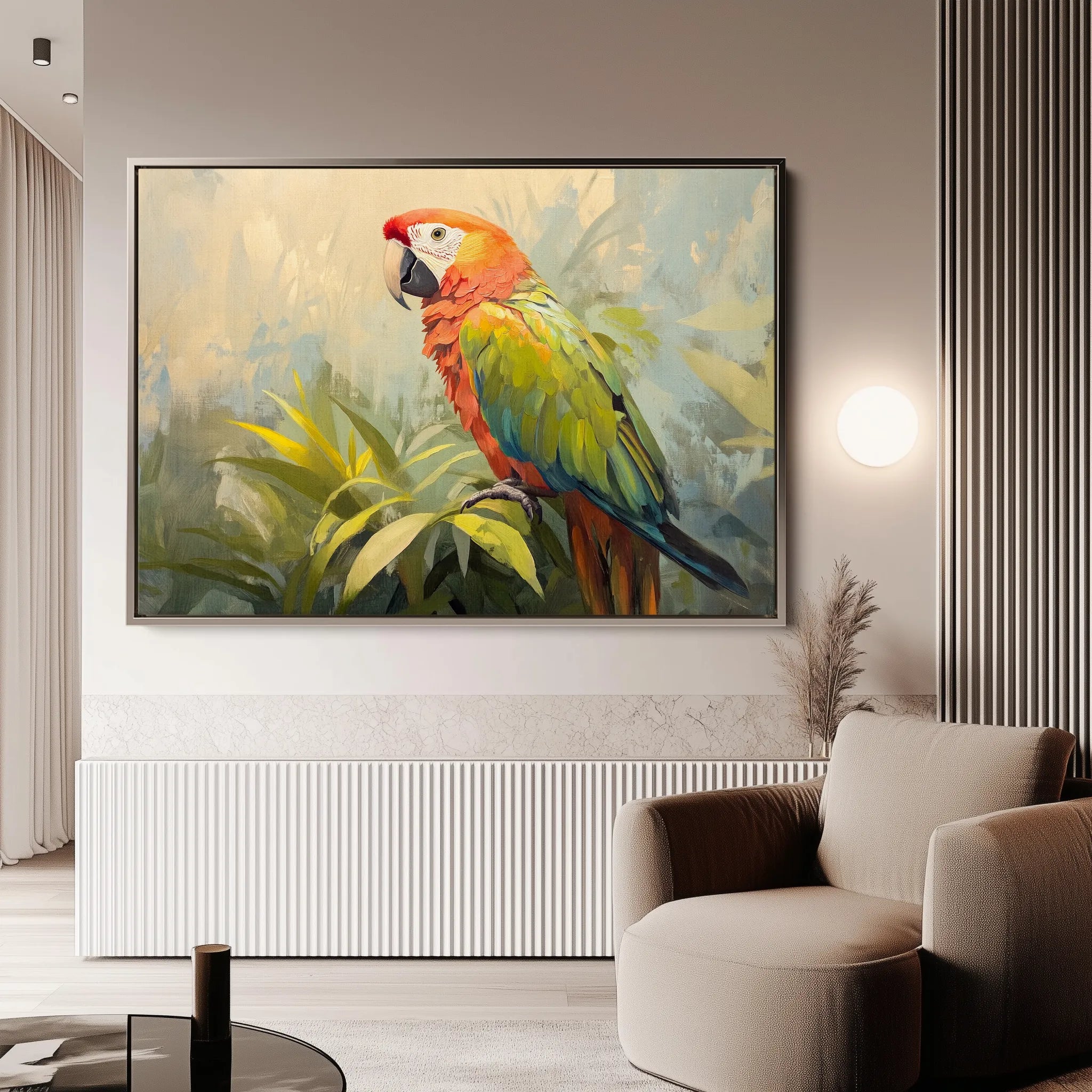 Animals 077 Canvas Art 18" x 24" / 45 x 60 cm / Black