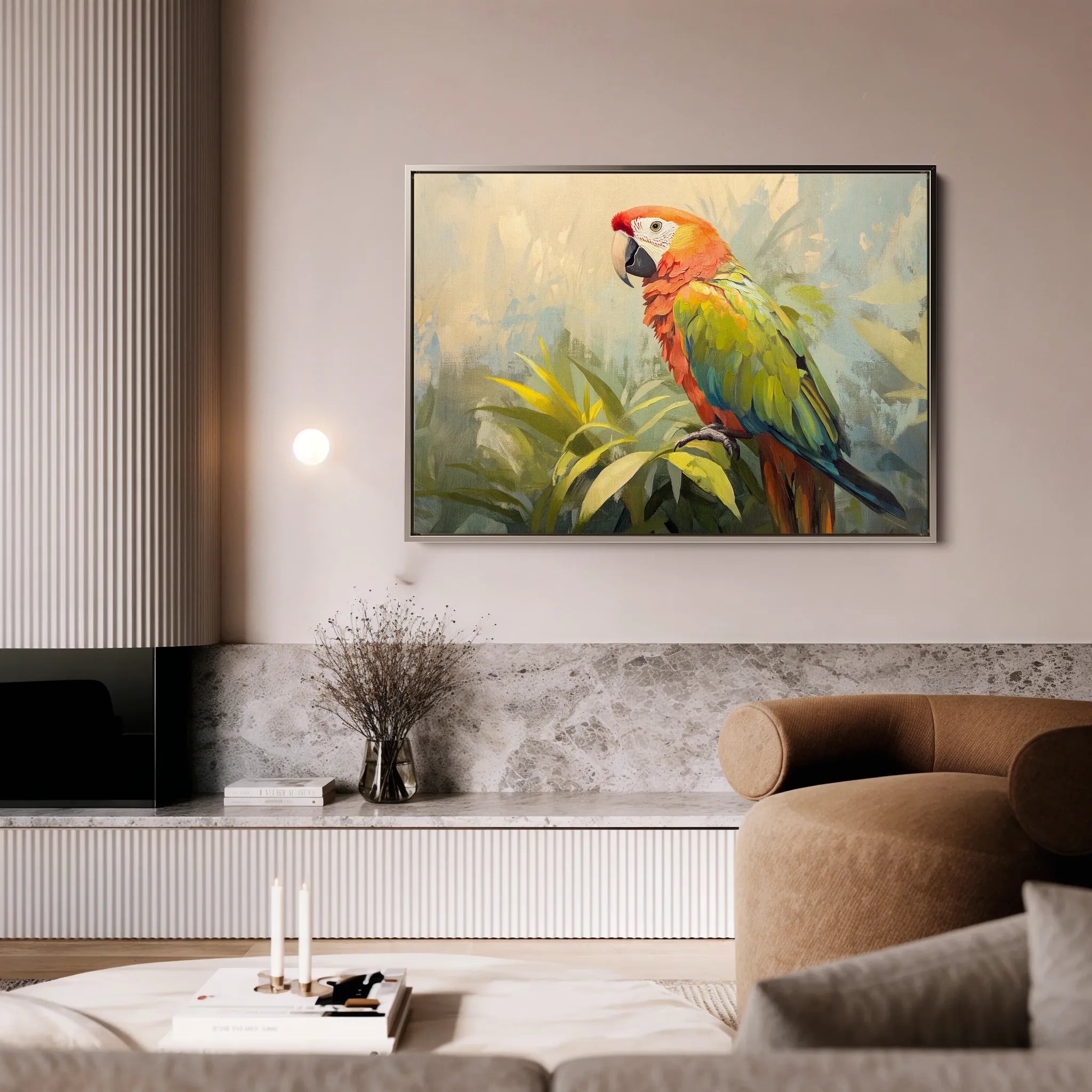 Animals 077 Canvas Art 18" x 24" / 45 x 60 cm / Black