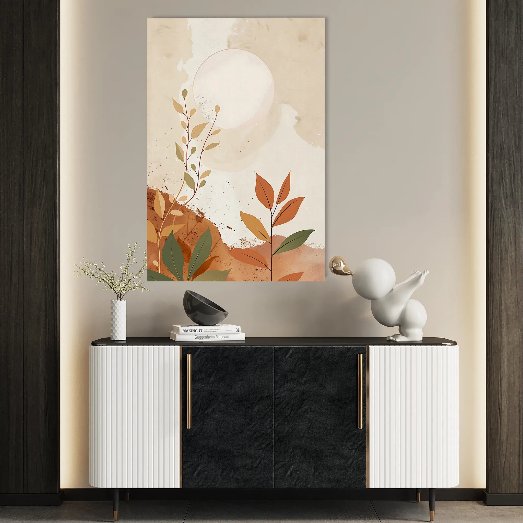 Boho 077 Canvas Art 18" x 24" / 45 x 60 cm / Black