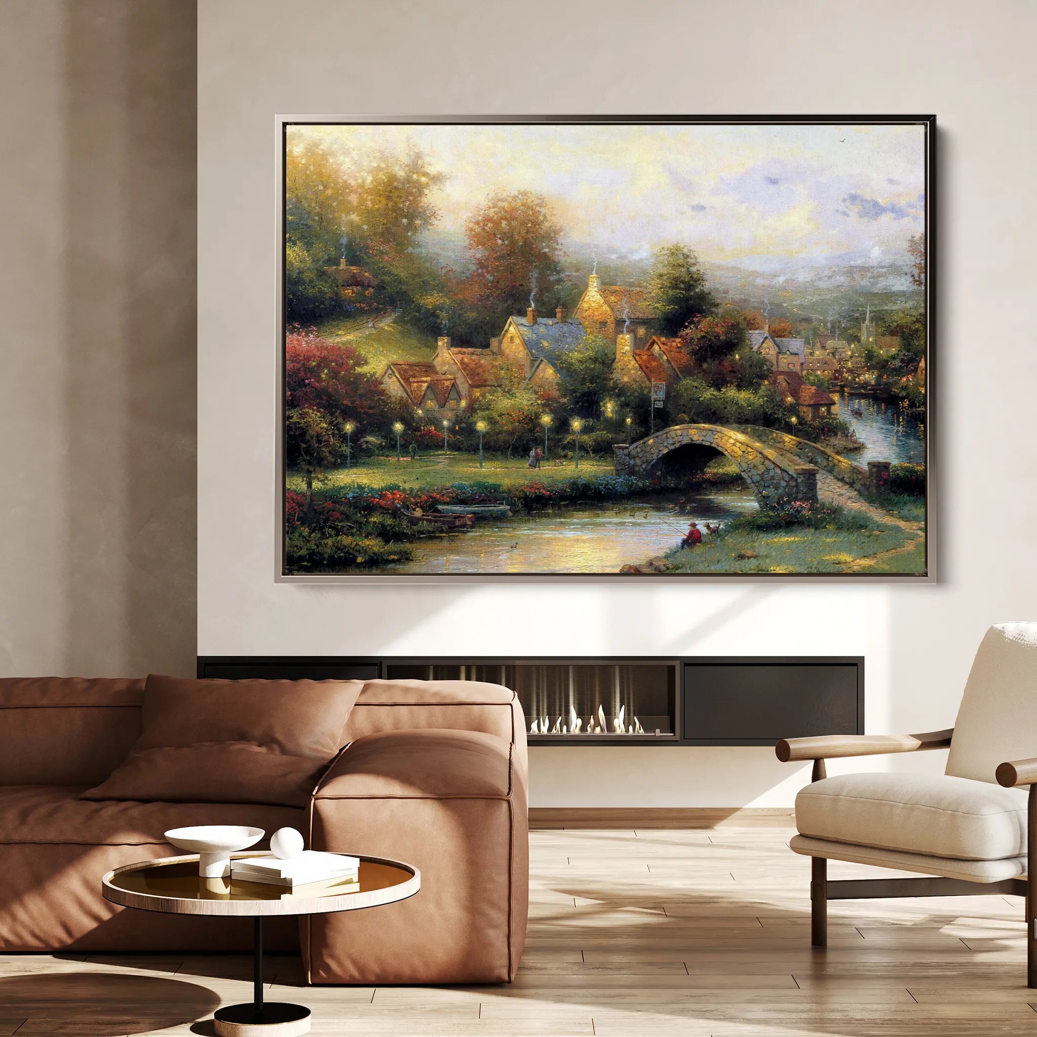 Landscape 077 Canvas Art 18" x 24" / 45 x 60 cm / Black