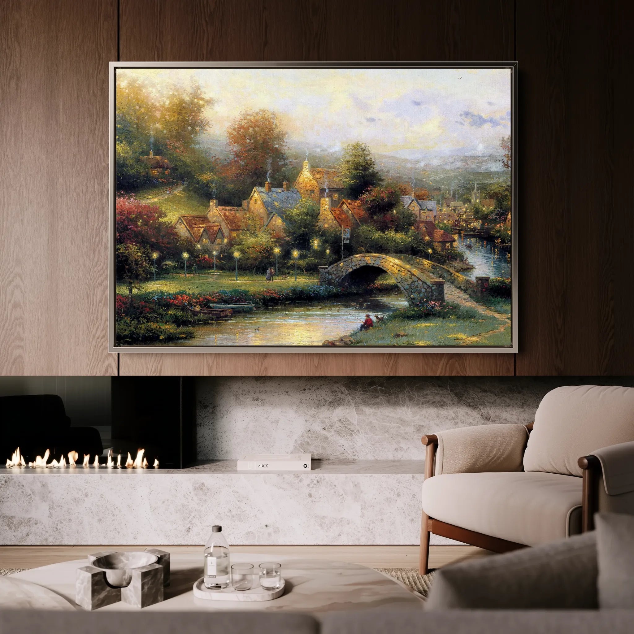 Landscape 077 Canvas Art 18" x 24" / 45 x 60 cm / Black