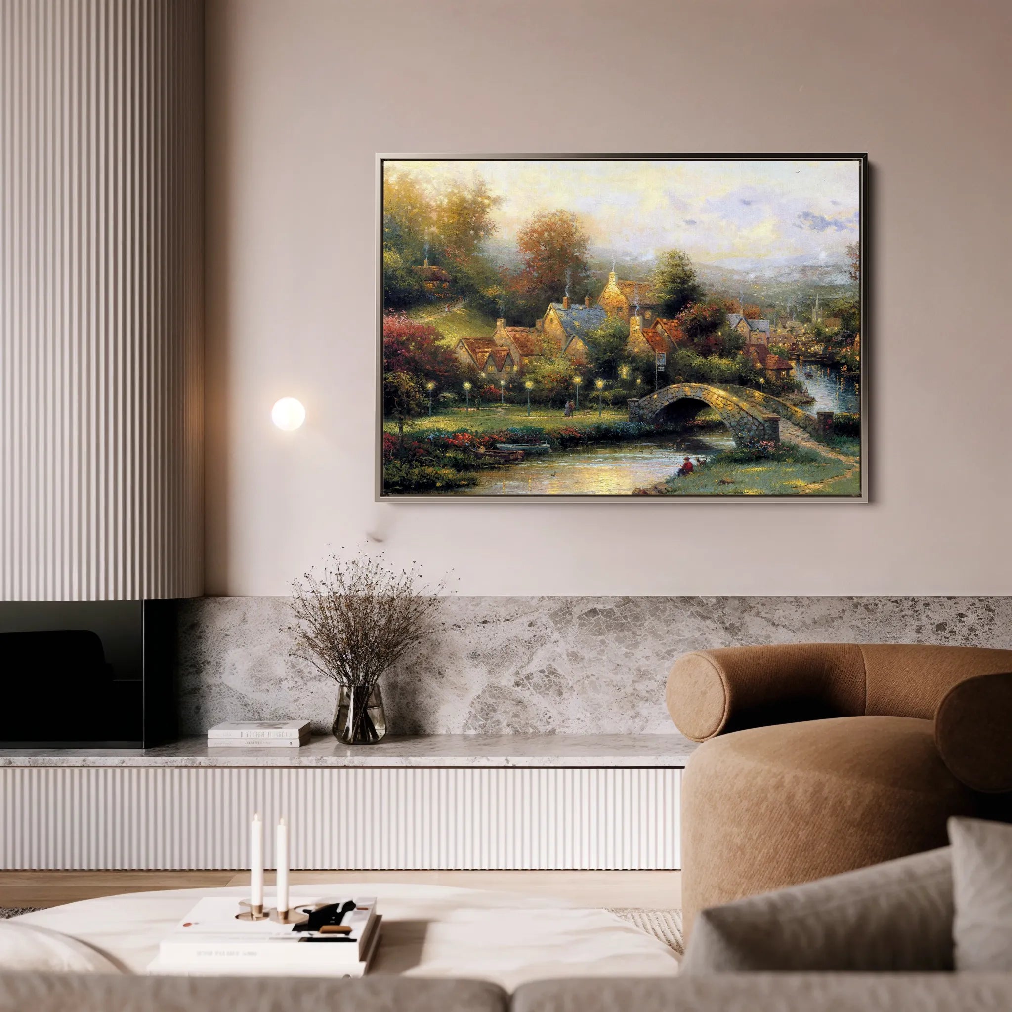 Landscape 077 Canvas Art 18" x 24" / 45 x 60 cm / Black