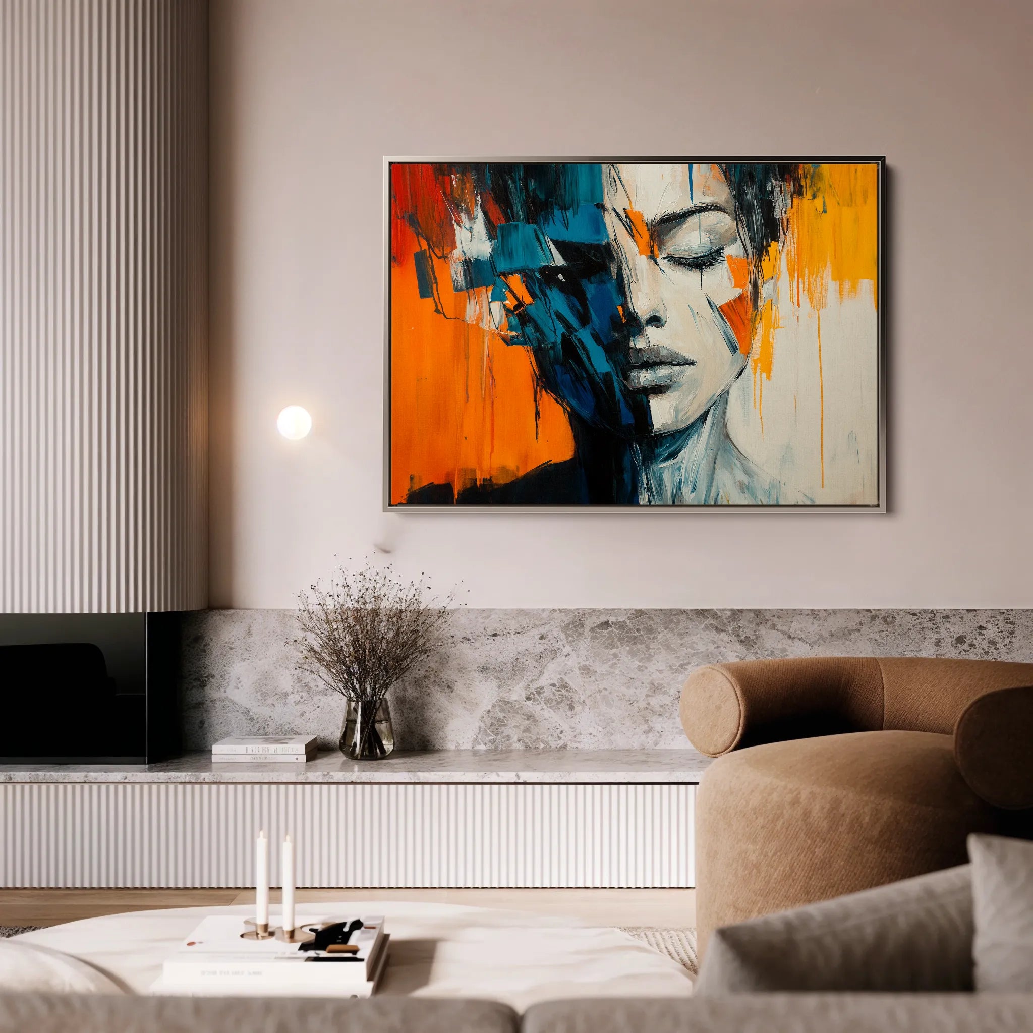 Portrait 077 Canvas Art 18" x 24" / 45 x 60 cm / Black