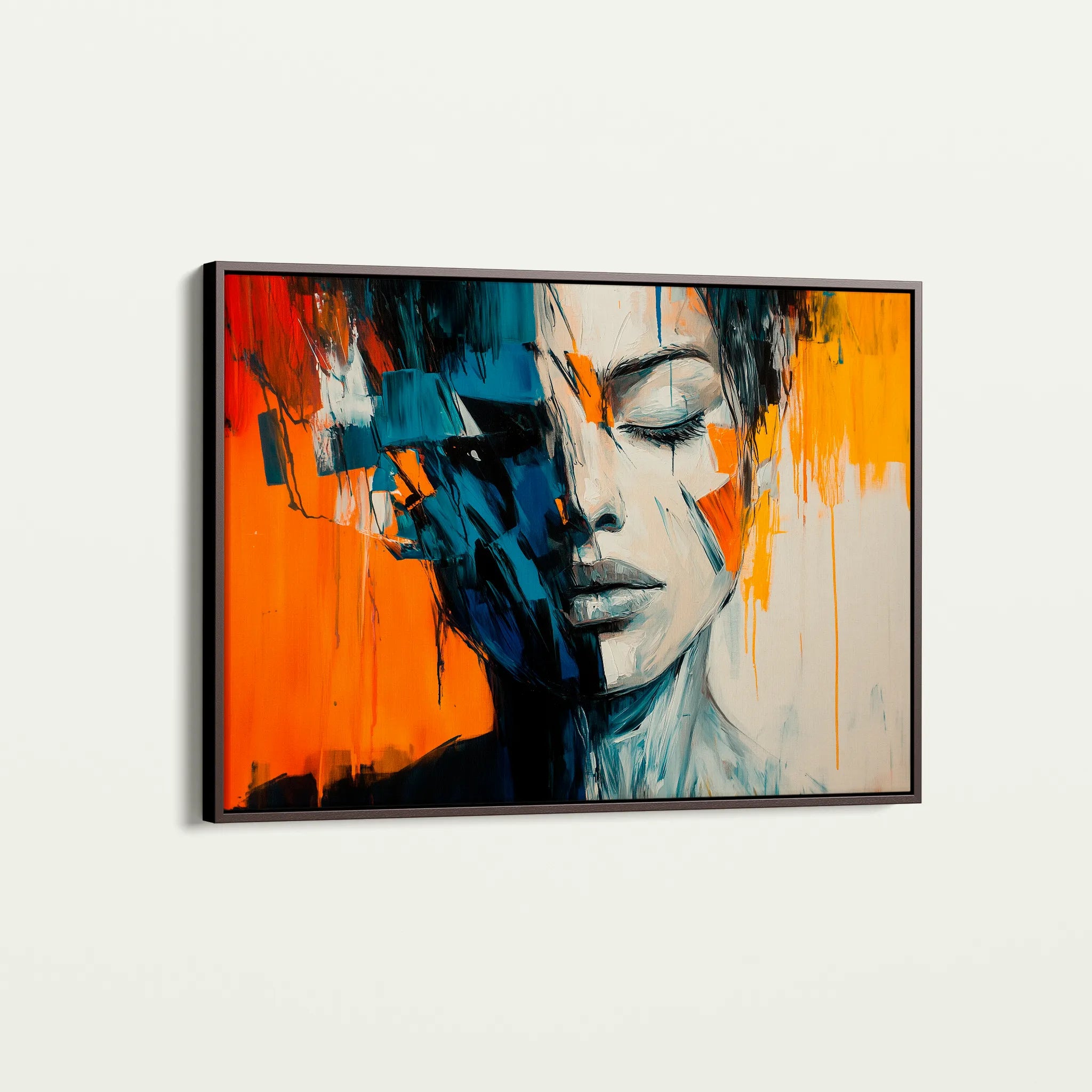Portrait 077 Canvas Art 18" x 24" / 45 x 60 cm / Black