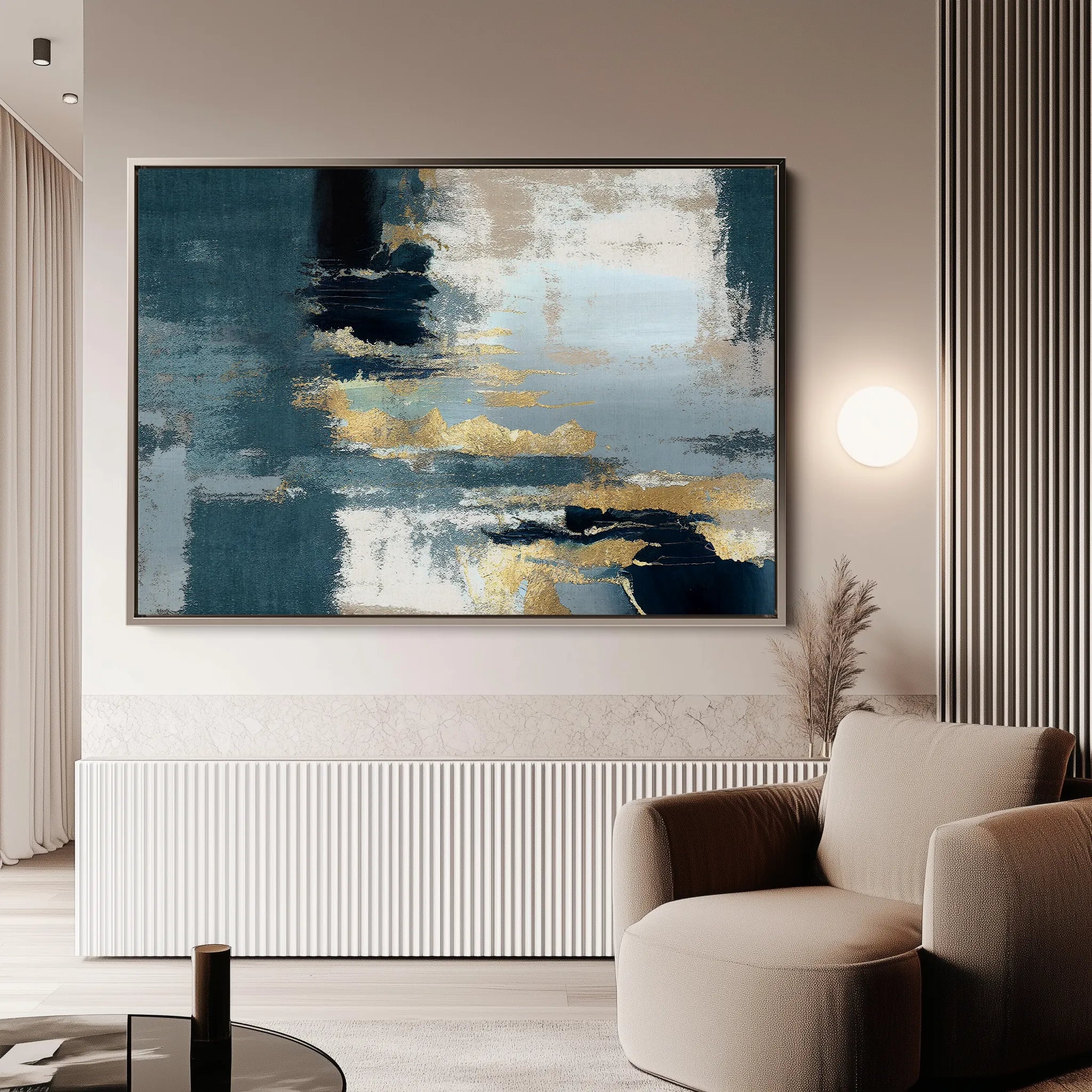 Abstract 078 Canvas Art 18" x 24" / 45 x 60 cm / Black