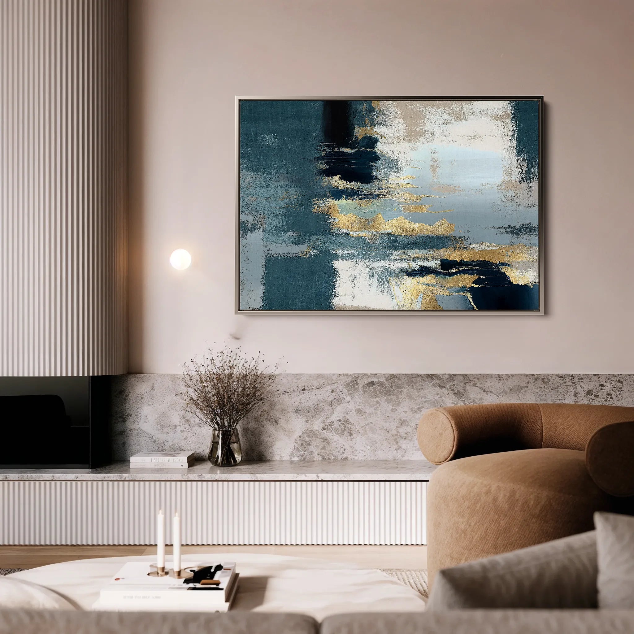 Abstract 078 Canvas Art 18" x 24" / 45 x 60 cm / Black