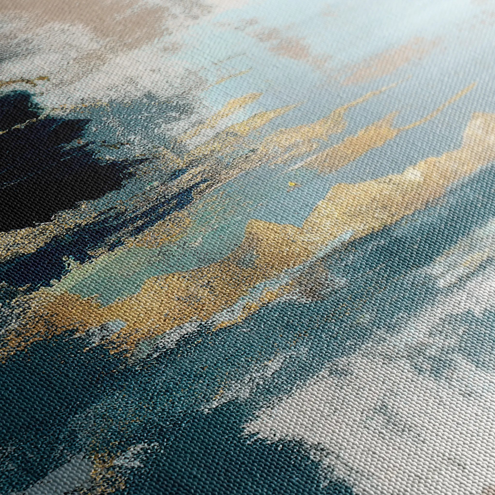 Abstract 078 Canvas Art 18" x 24" / 45 x 60 cm / Black