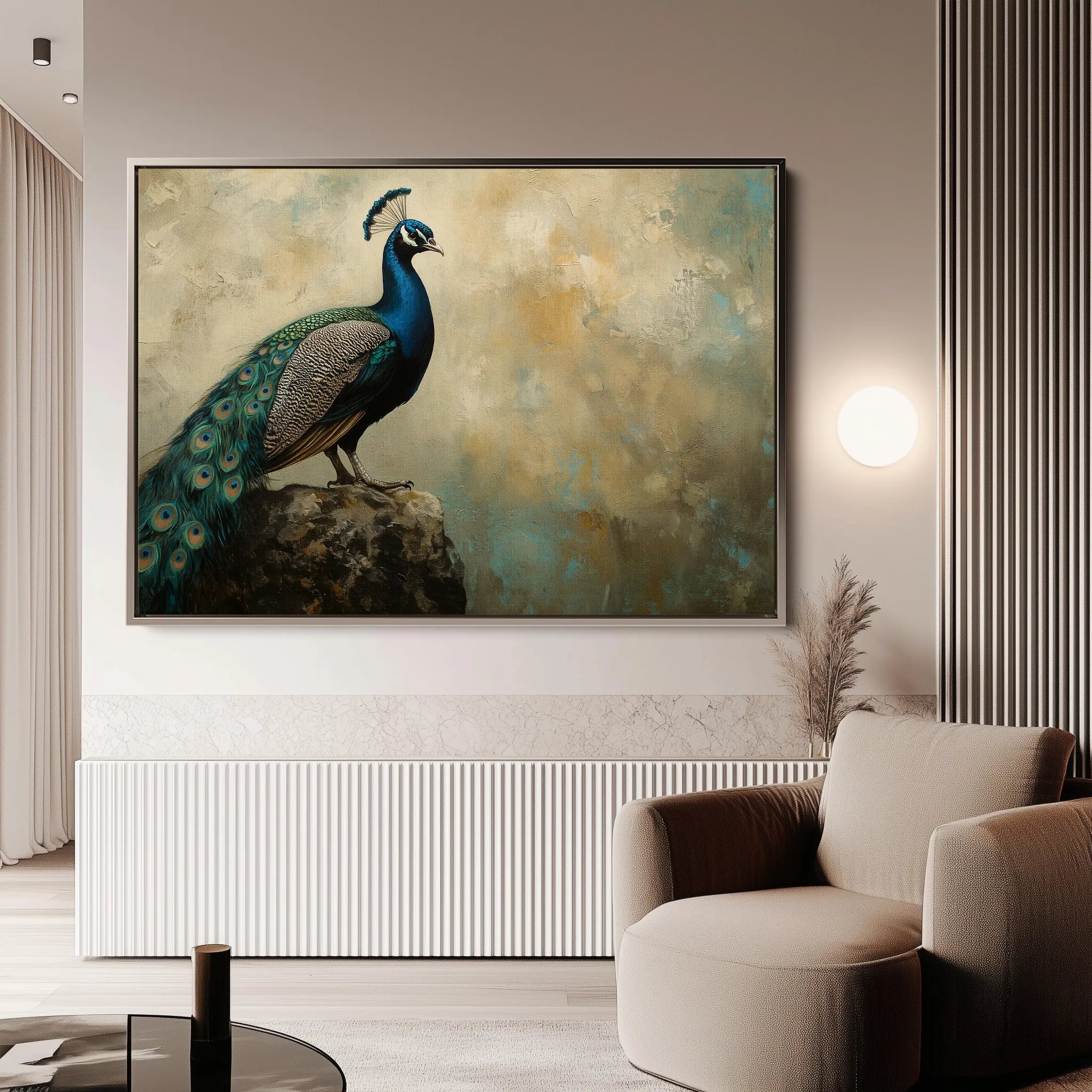 Animals 078 Canvas Art 18" x 24" / 45 x 60 cm / Black