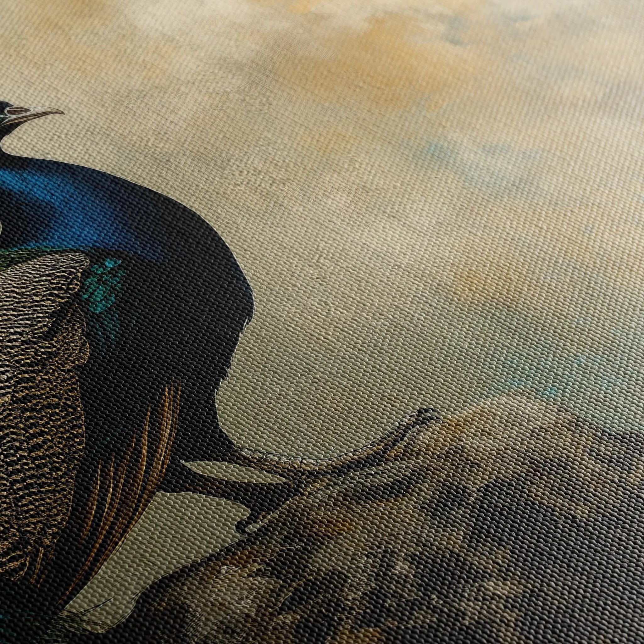 Animals 078 Canvas Art 18" x 24" / 45 x 60 cm / Black