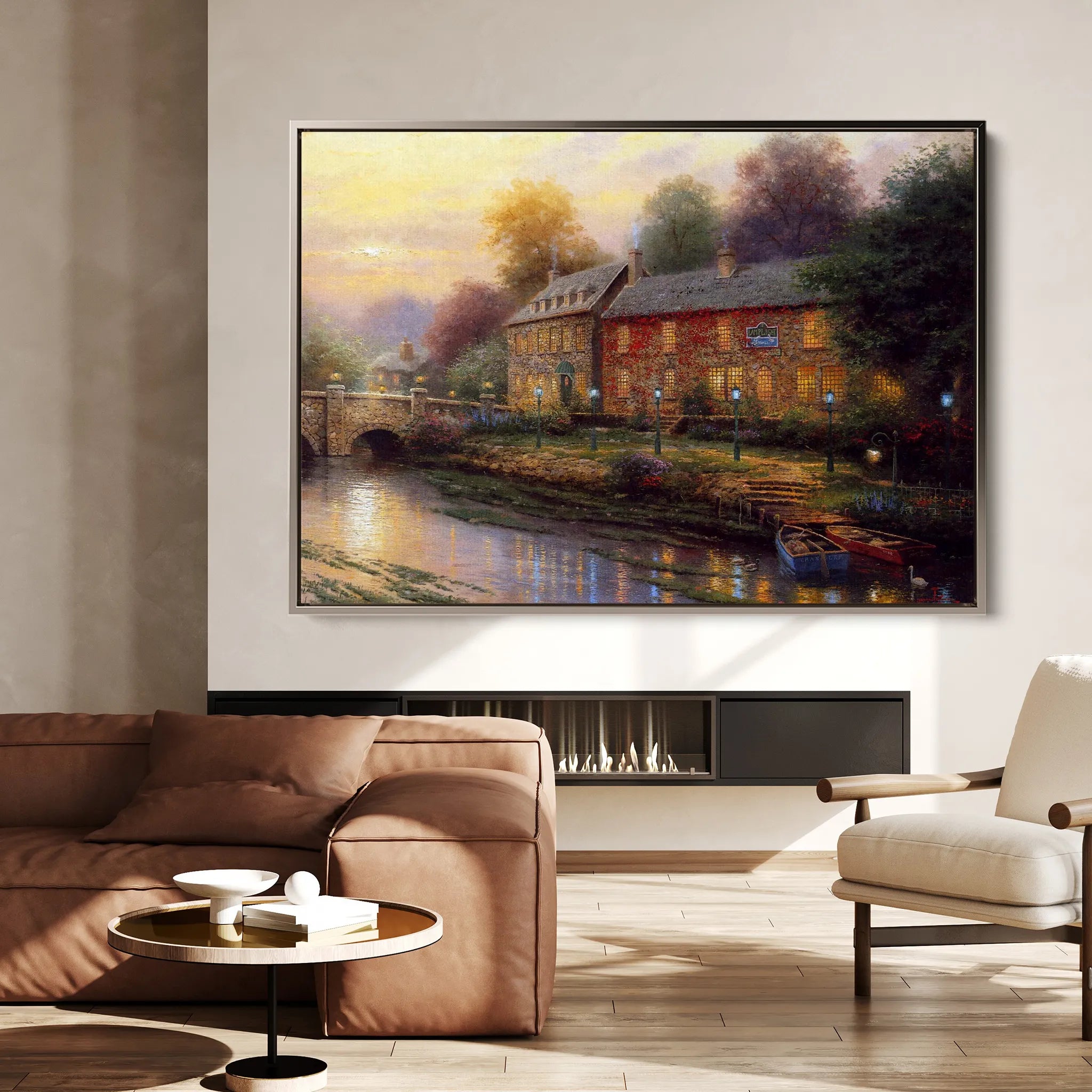 Landscape 078 Canvas Art 18" x 24" / 45 x 60 cm / Black