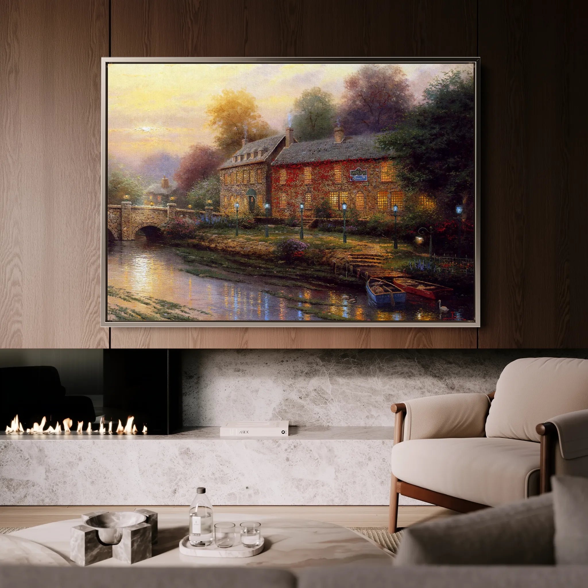 Landscape 078 Canvas Art 18" x 24" / 45 x 60 cm / Black