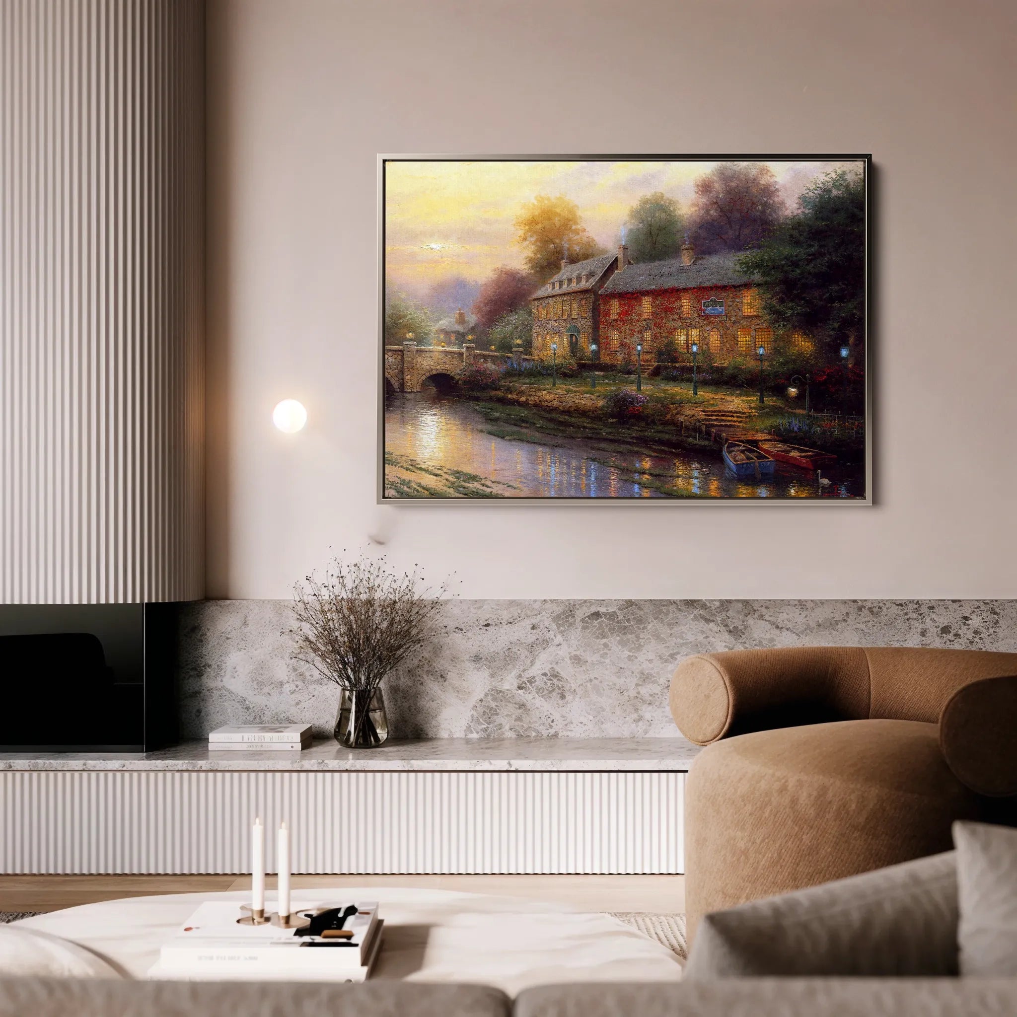 Landscape 078 Canvas Art 18" x 24" / 45 x 60 cm / Black