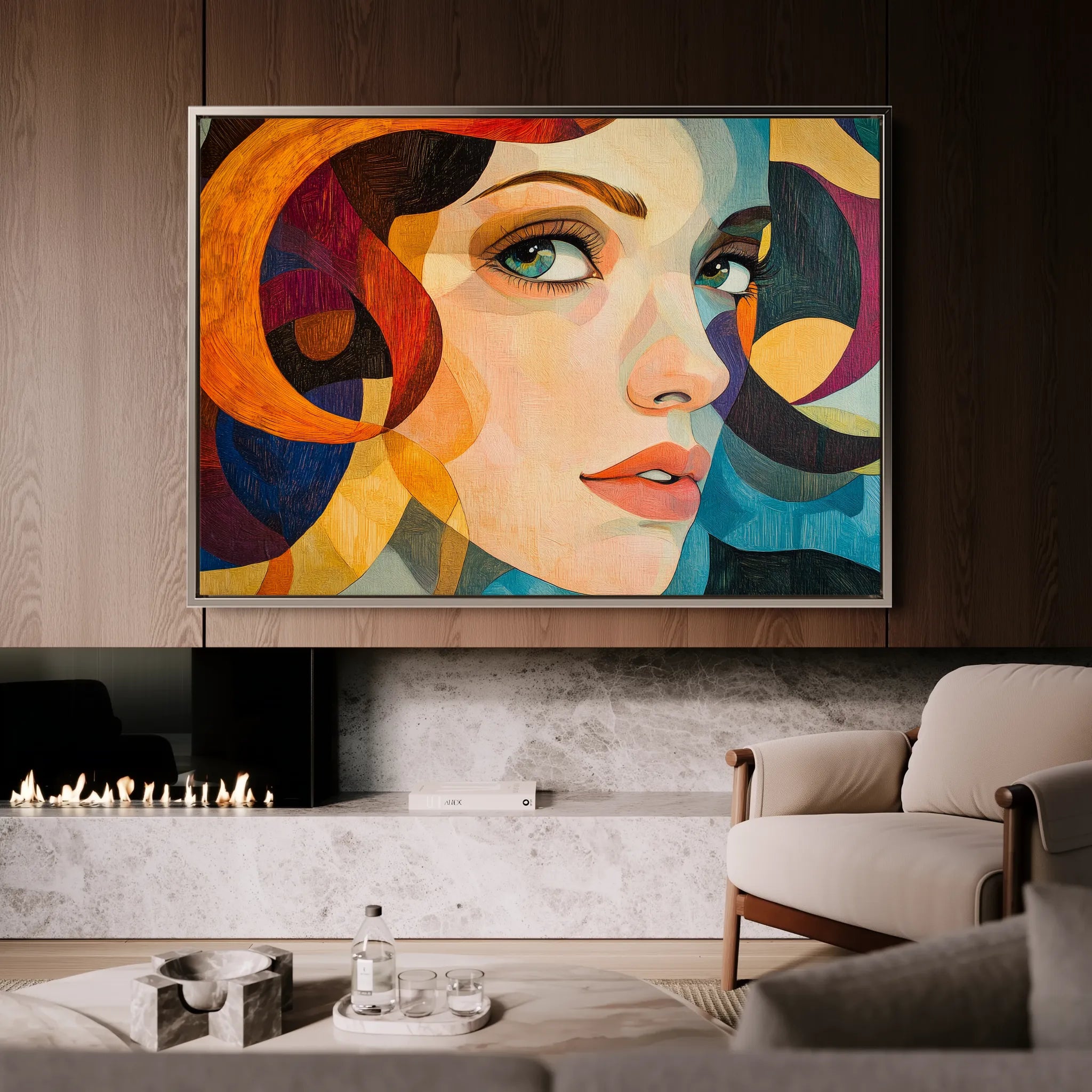 Portrait 078 Canvas Art 18" x 24" / 45 x 60 cm / Black