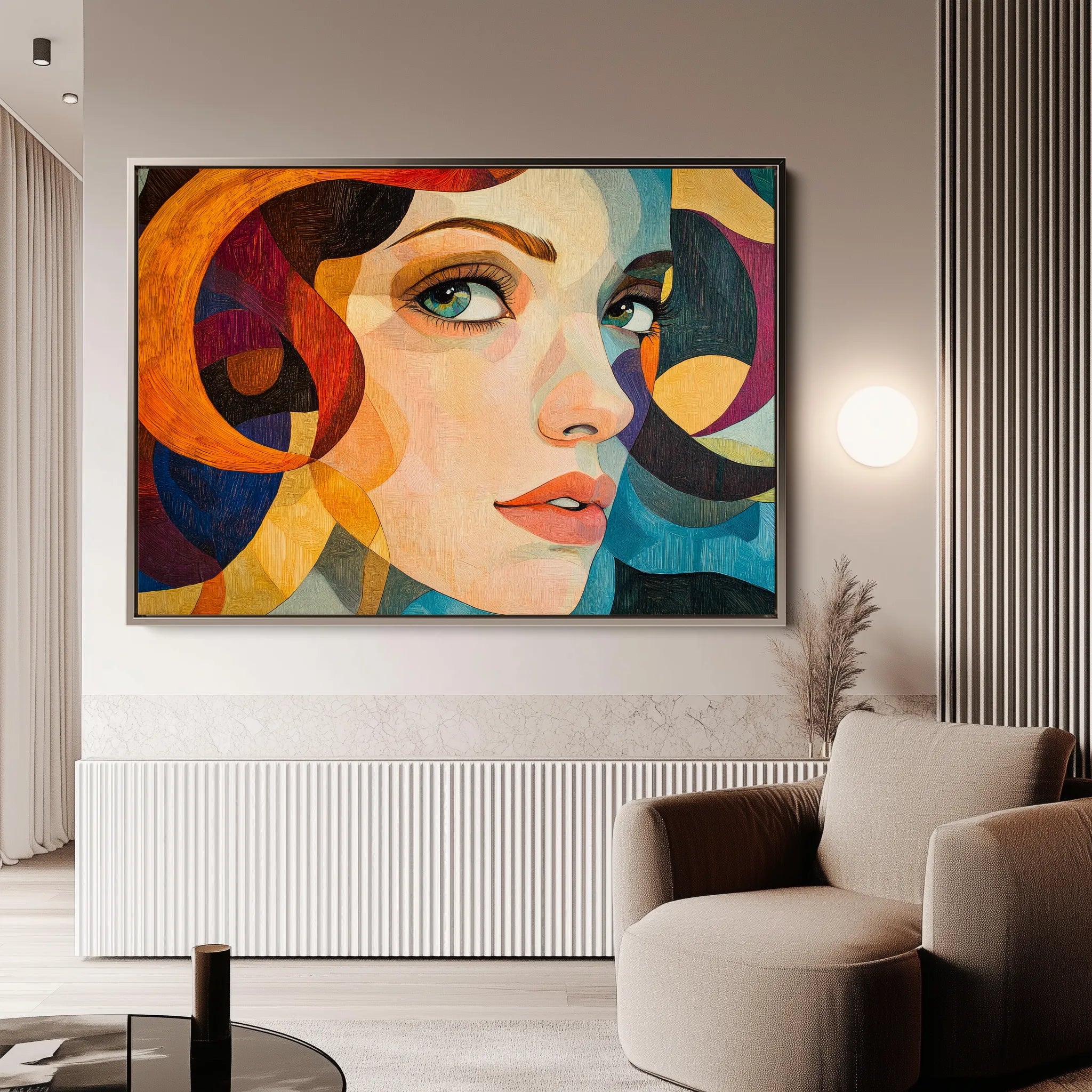 Portrait 078 Canvas Art 18" x 24" / 45 x 60 cm / Black